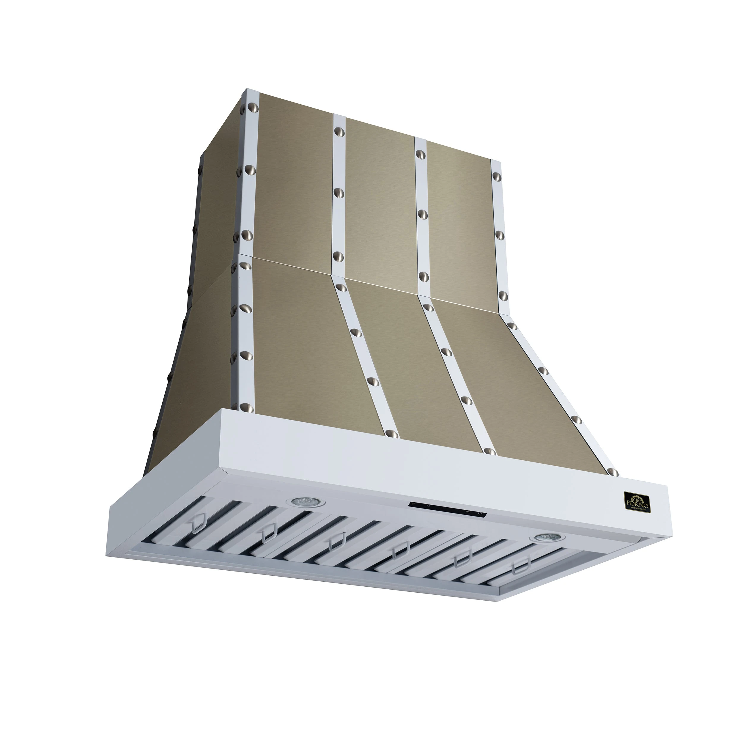 Valente 36" Range Hood in with 427 CFM, 3 speeds, Dishwasher safe Baffle filters, LED Lights and Remote Control FRHWM509936CPWHT