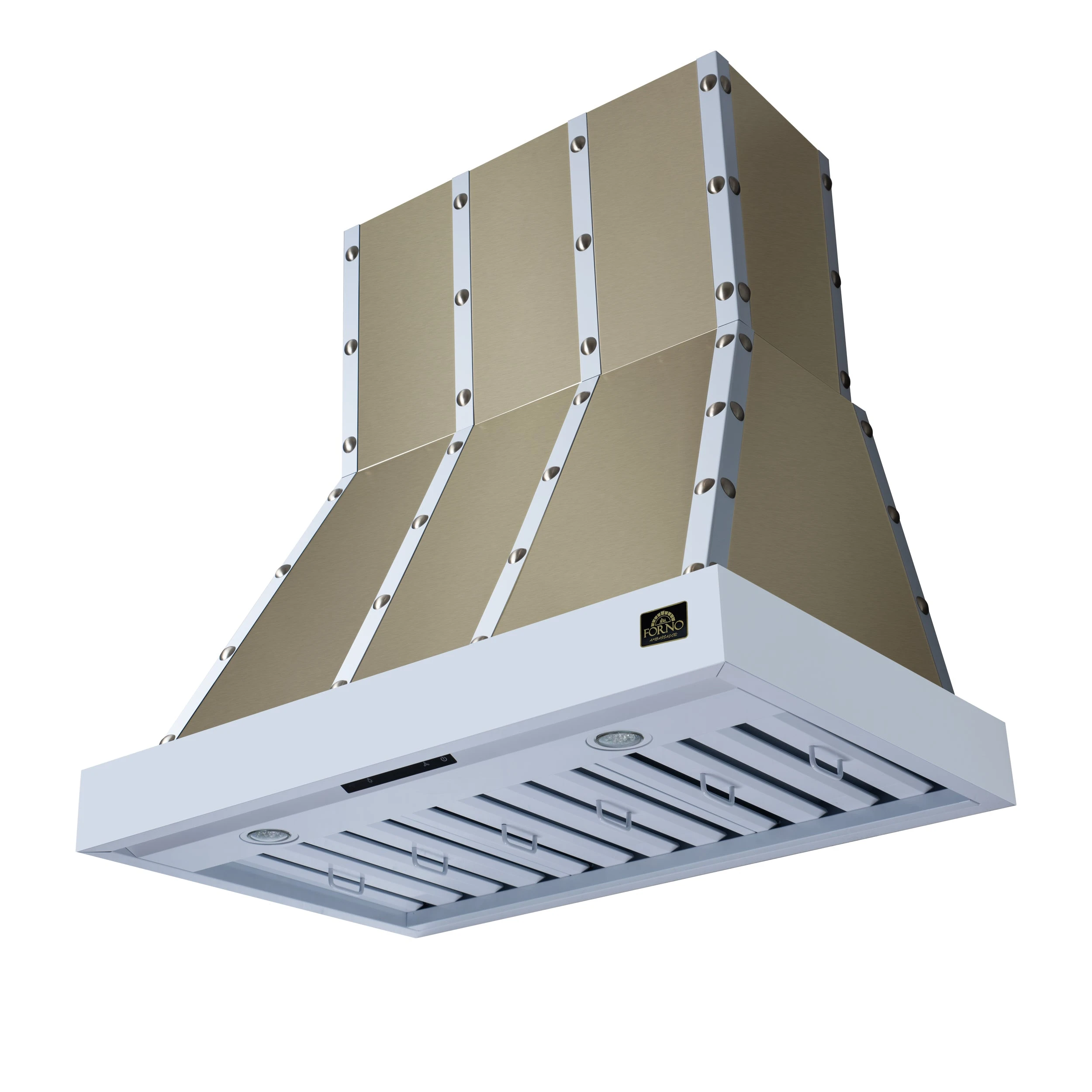 Valente 36" Range Hood in with 427 CFM, 3 speeds, Dishwasher safe Baffle filters, LED Lights and Remote Control FRHWM509936CPWHT