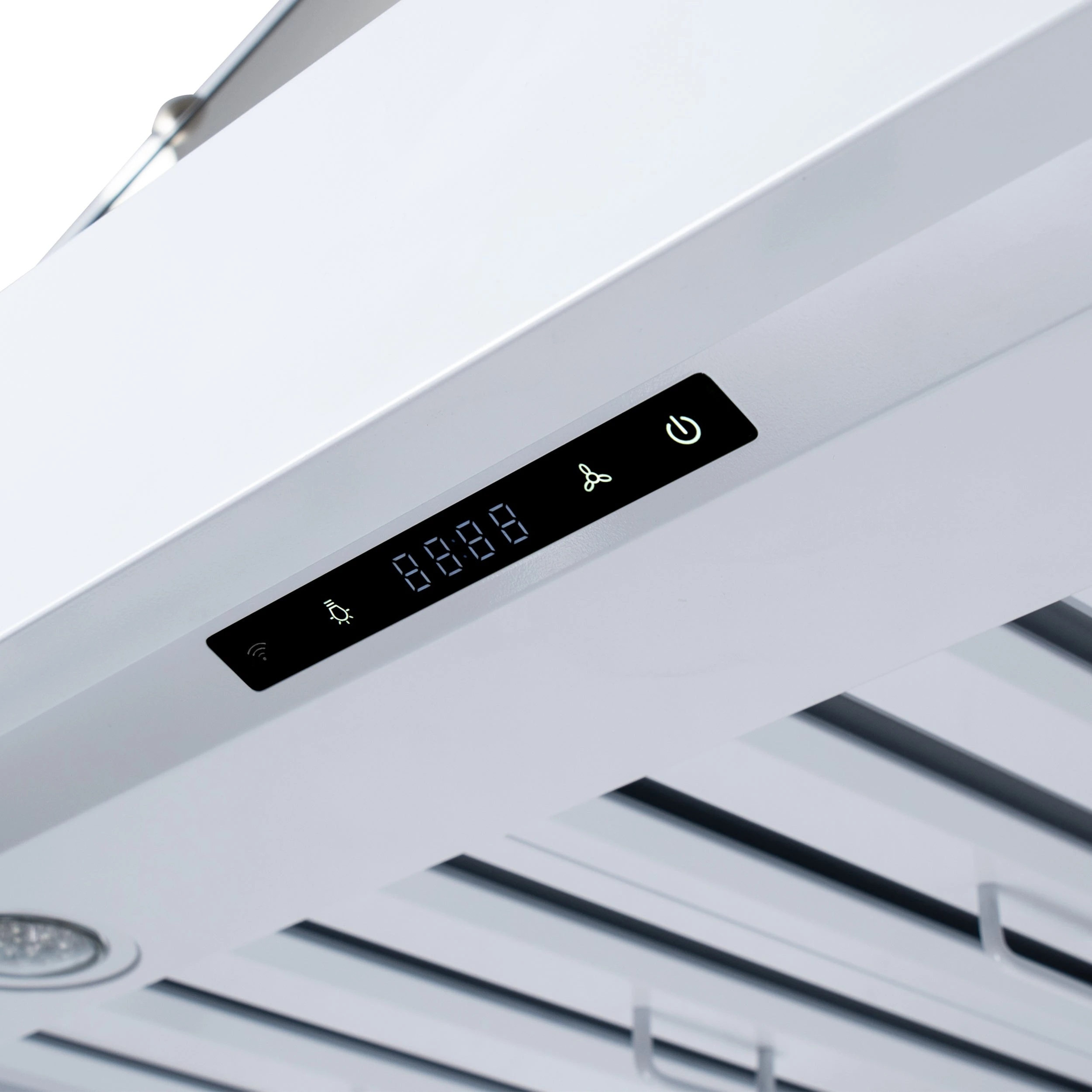 Valente 36" Range Hood in with 427 CFM, 3 speeds, Dishwasher safe Baffle filters, LED Lights and Remote Control FRHWM509936CPWHT