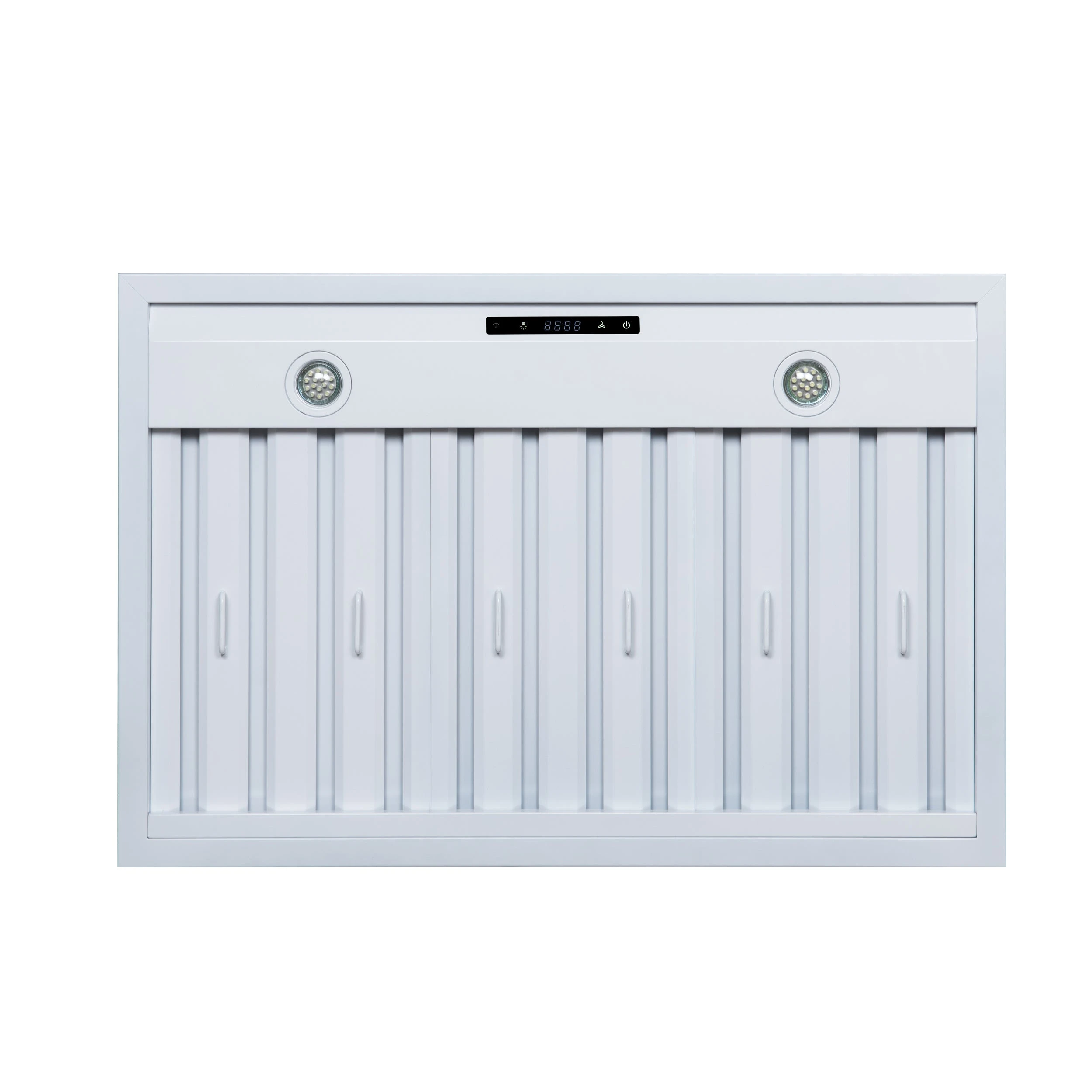 Valente 36" Range Hood in with 427 CFM, 3 speeds, Dishwasher safe Baffle filters, LED Lights and Remote Control FRHWM509936CPWHT