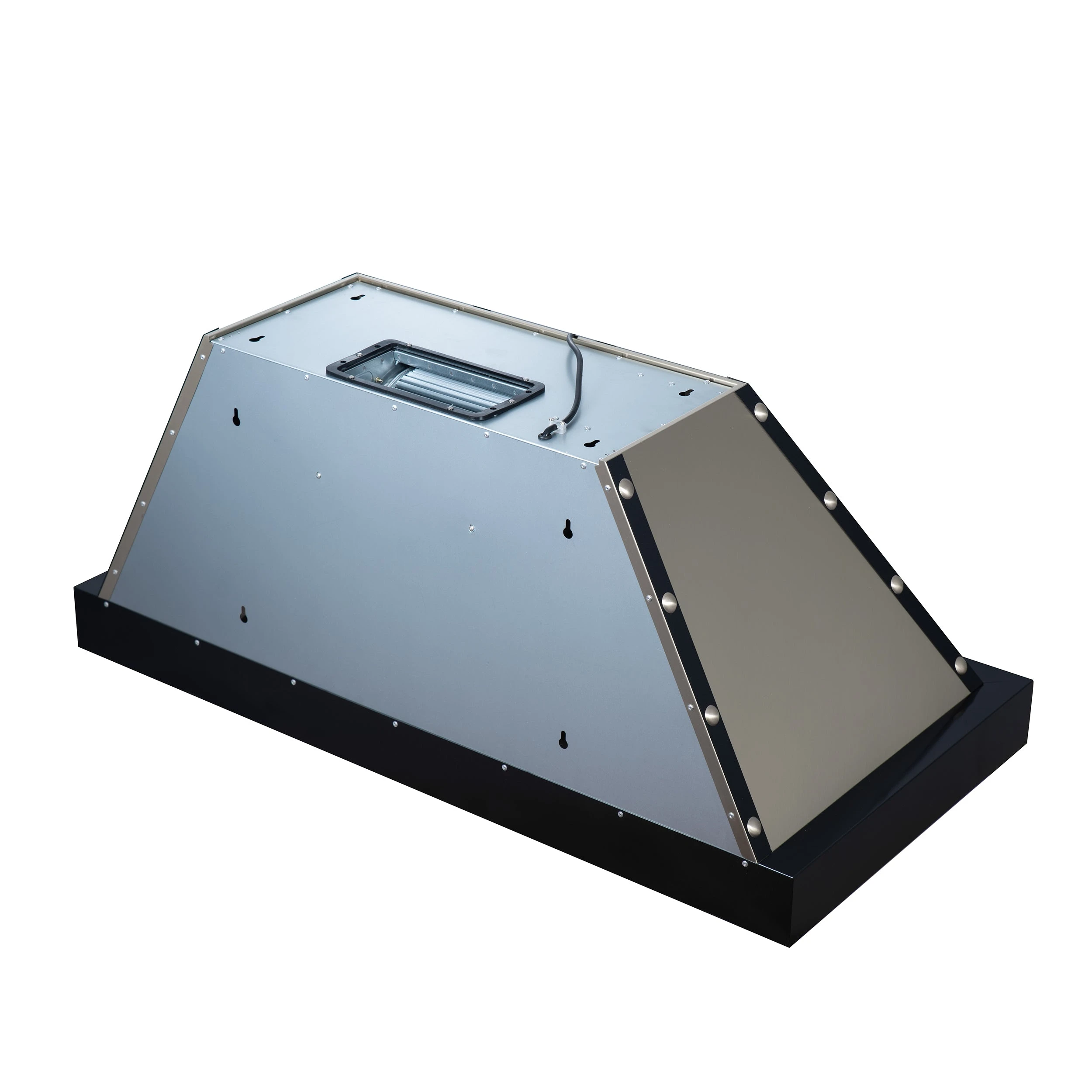 Valente 48" Range Hood in with 304 CFM, 3 speeds, Dishwasher safe Baffle filters, LED Lights and Remote Control FRHWM509948CPBLK