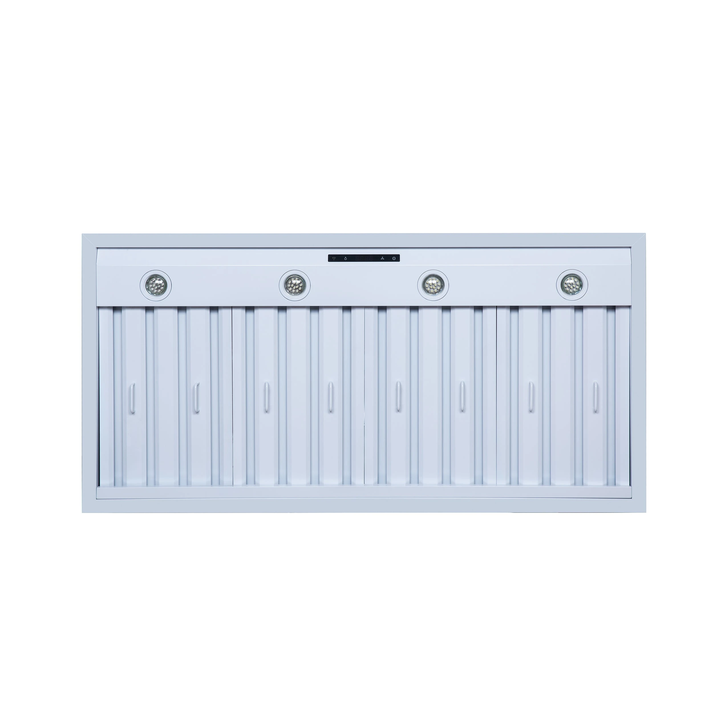 Valente 48" Range Hood in with 304 CFM, 3 speeds, Dishwasher safe Baffle filters, LED Lights and Remote Control FRHWM509948CPWHT