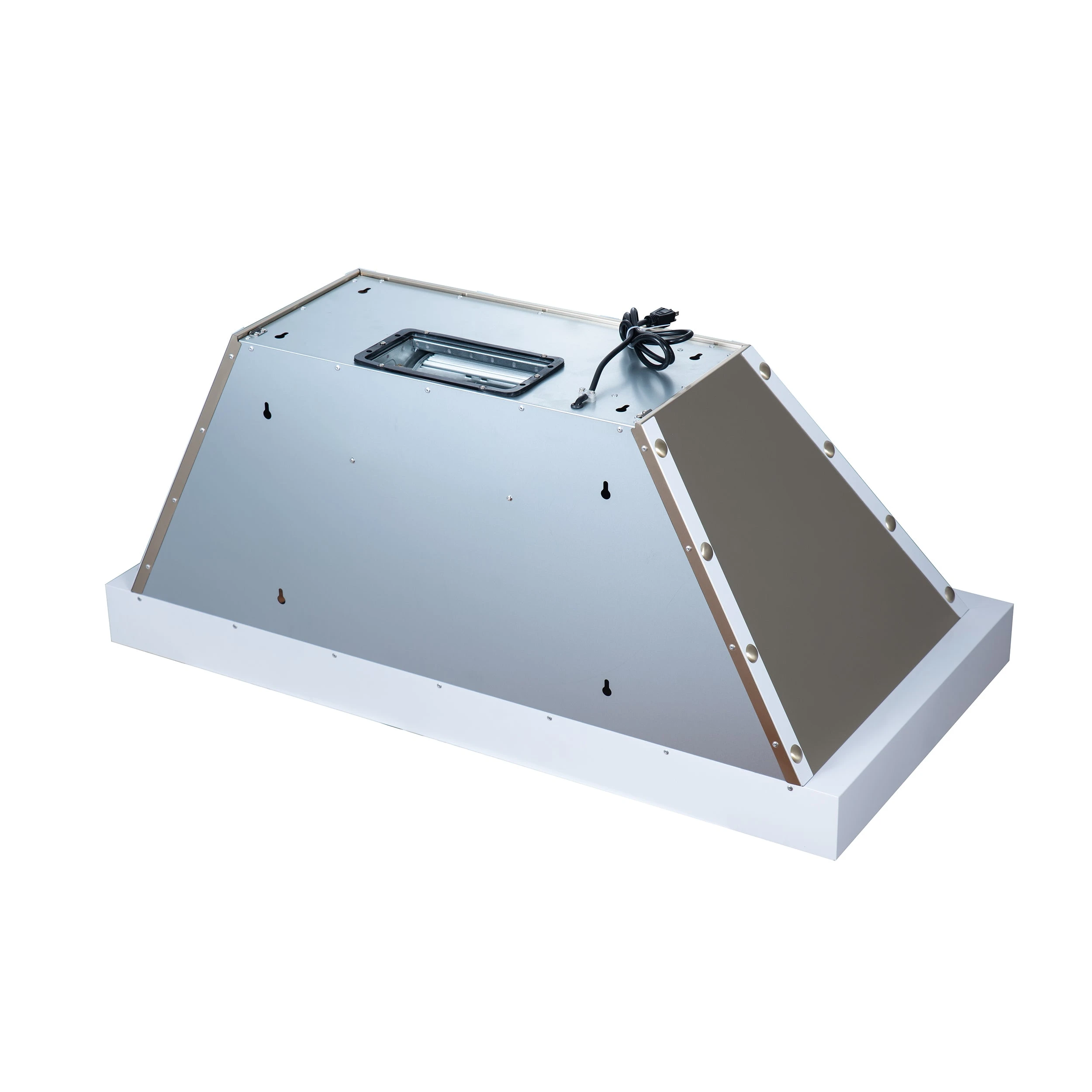 Valente 48" Range Hood in with 304 CFM, 3 speeds, Dishwasher safe Baffle filters, LED Lights and Remote Control FRHWM509948CPWHT