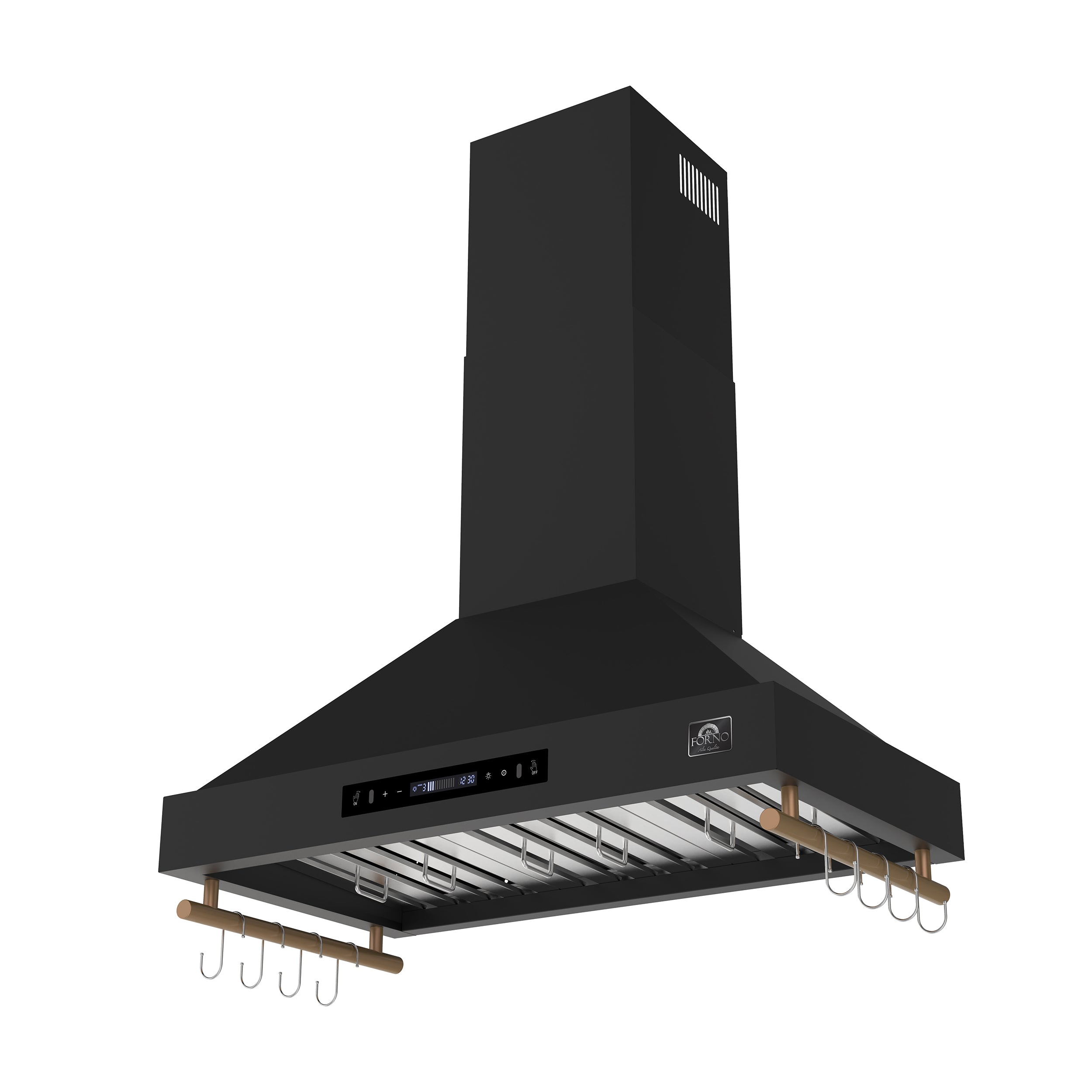 Venezia 36 Inch Wall-Mounted Range Hood in with Touch Controls and Baffle Filters FRHWM550336BLK