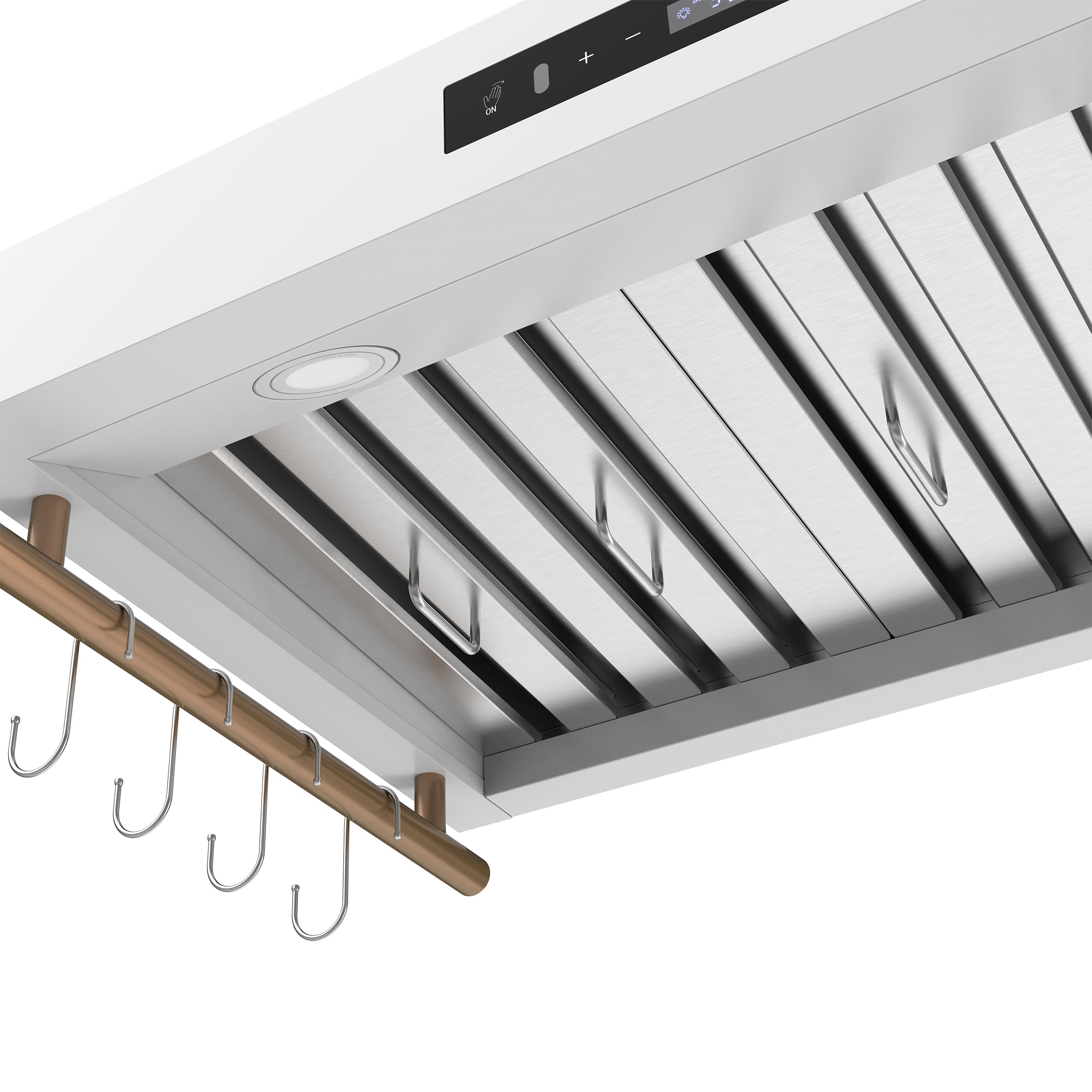 Venezia 36 Inch Wall-Mounted Range Hood in with Touch Controls and Baffle Filters FRHWM550336WHT
