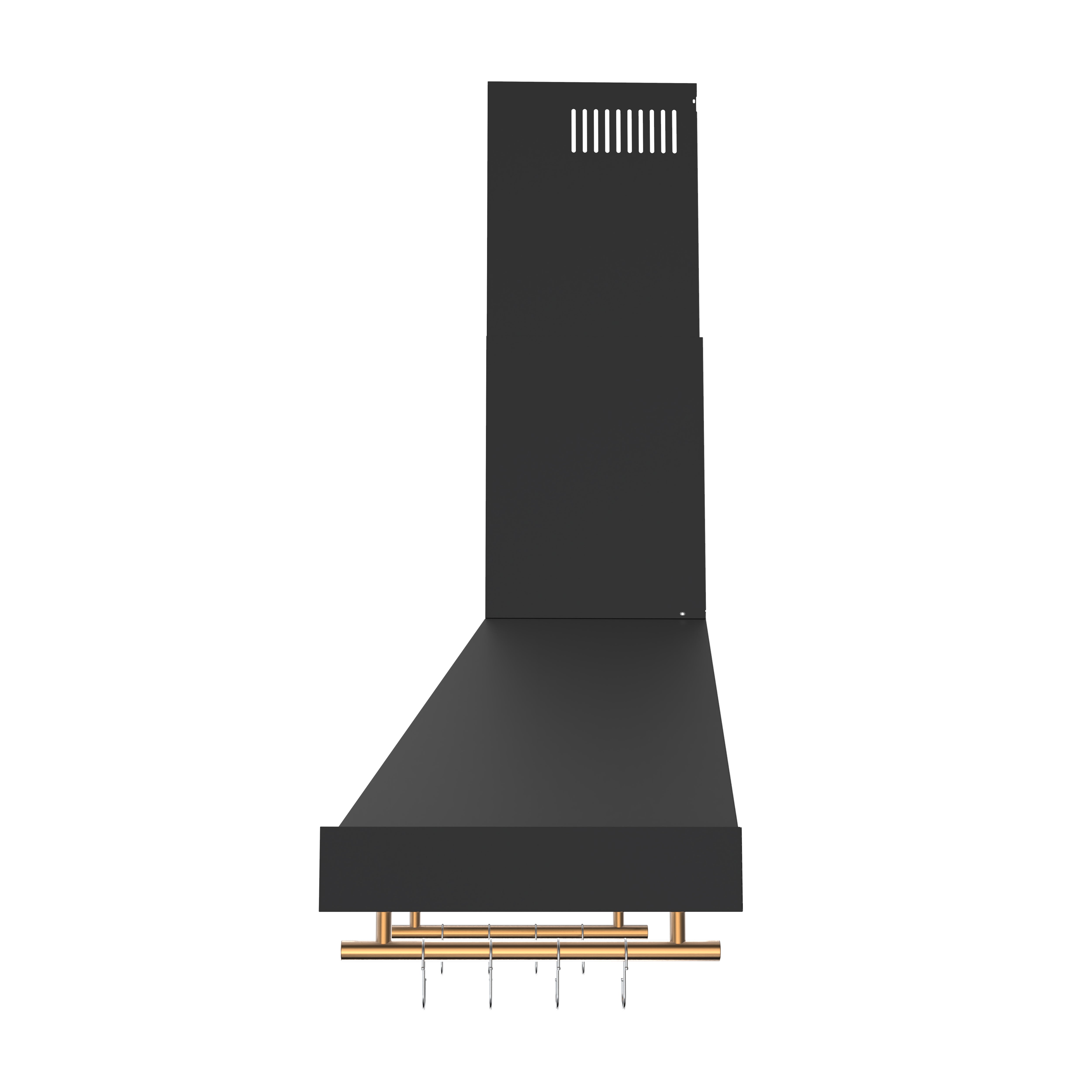 Venezia 48 Inch Wall-Mounted Range Hood in with Antique Brass Accessories, Touch Controls and Baffle Filters FRHWM550348BLK