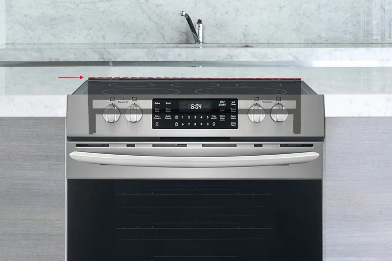 Front Control Freestanding Range Island Trim view 2