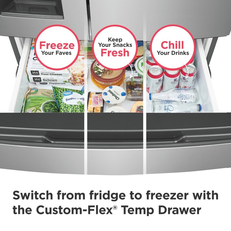 26 Cu. Ft. Standard-Depth 4-Door French Door Refrigerator view 5