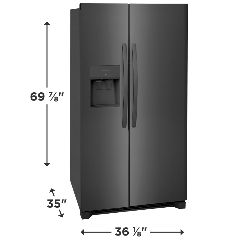 25.6 Cu. Ft. 36" Standard Depth Side by Side Refrigerator view 2