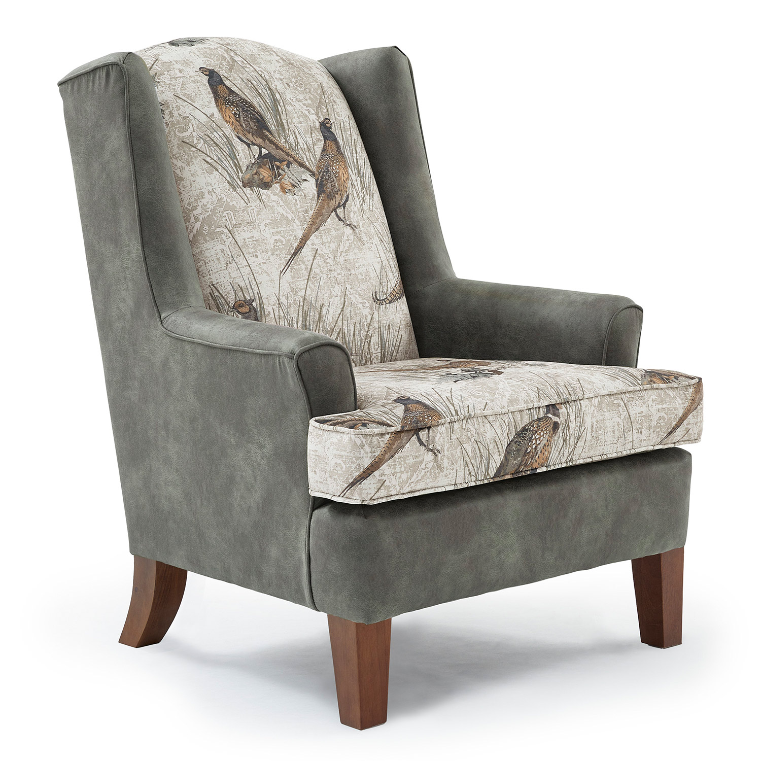 Andrea - Wing Back Chair - Dark Walnut - FS0170DWMFX2 FS0170DWMFX2