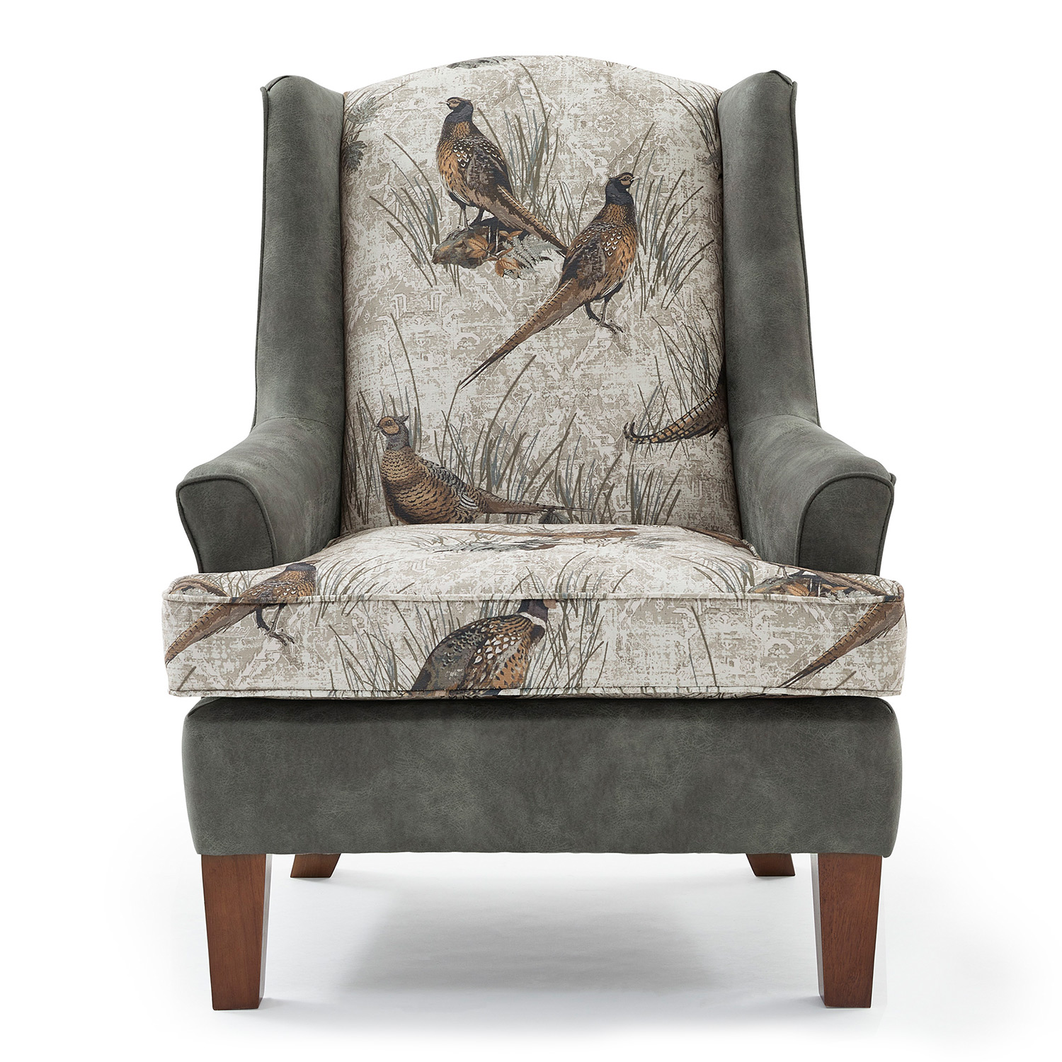 Andrea - Wing Back Chair - Dark Walnut - FS0170DWMFX2 FS0170DWMFX2