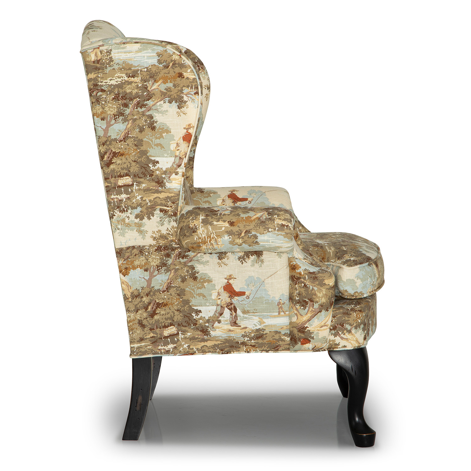 Sylvia - Wing Back Chair - Antique Black - FS0710ABX1 FS0710ABX1