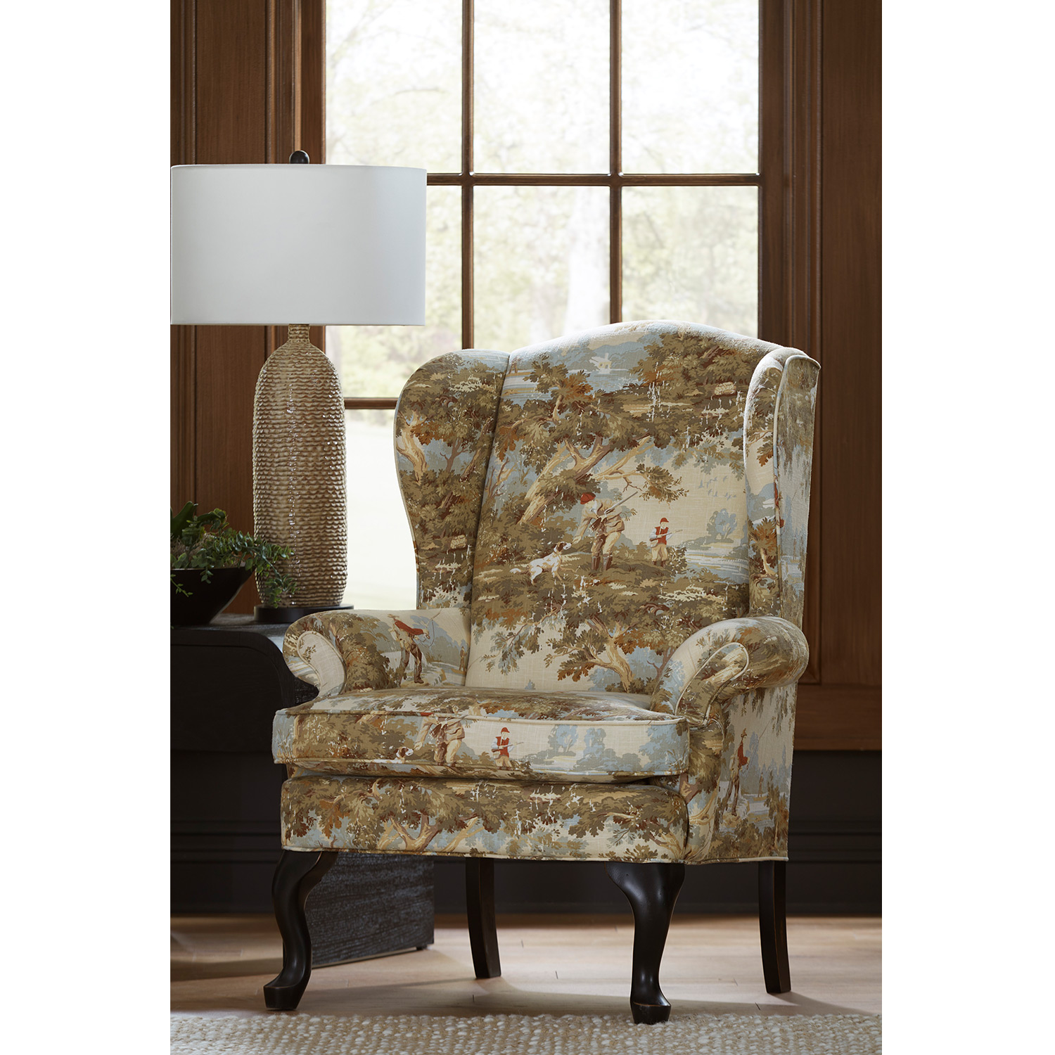 Sylvia - Wing Back Chair - Antique Black - FS0710ABX1 FS0710ABX1