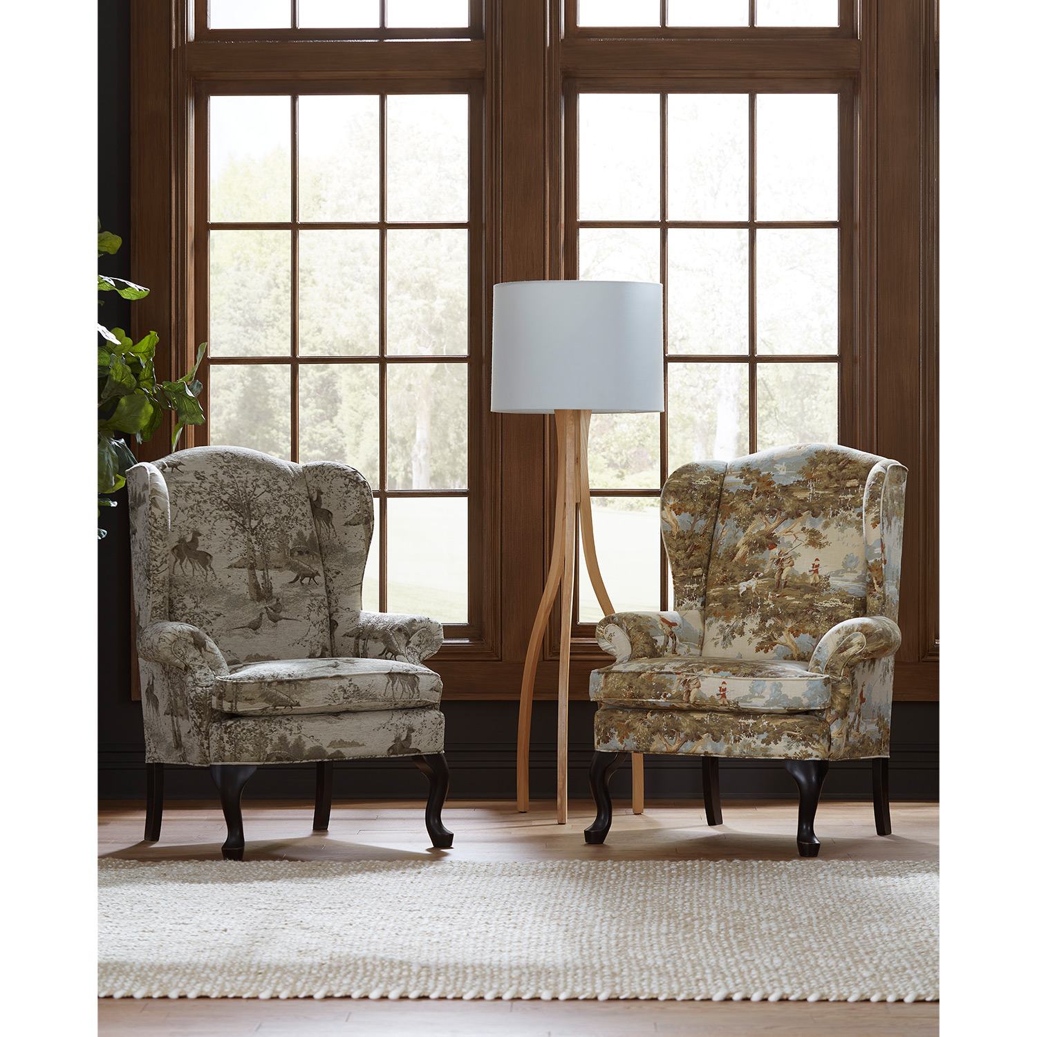 Sylvia - Wing Back Chair - Antique Black - FS0710ABX1 FS0710ABX1