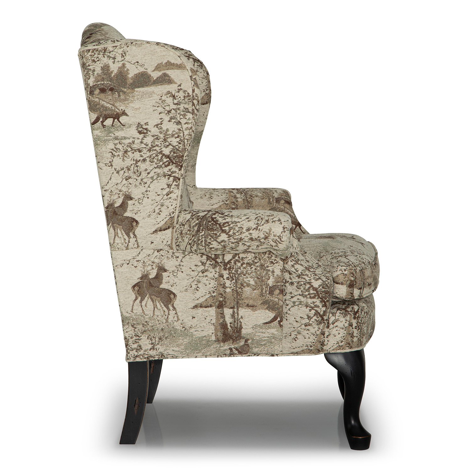 Sylvia - Wing Back Chair - Antique Black - FS0710ABX1 FS0710ABX1