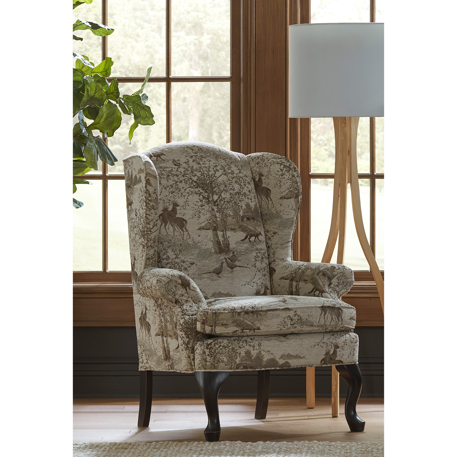 Sylvia - Wing Back Chair - Antique Black - FS0710ABX1 FS0710ABX1