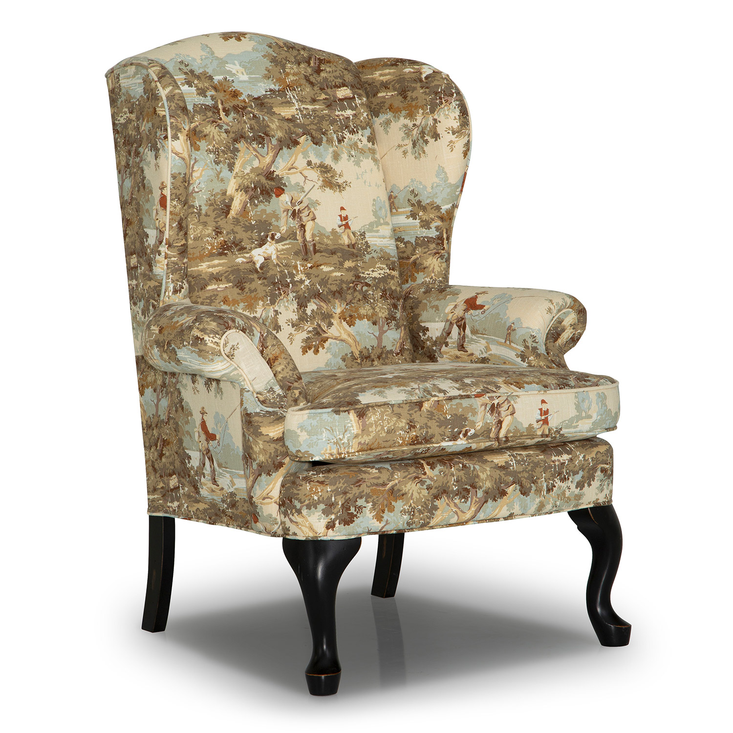 Sylvia - Wing Back Chair - Antique Black - FS0710ABX2 FS0710ABX2