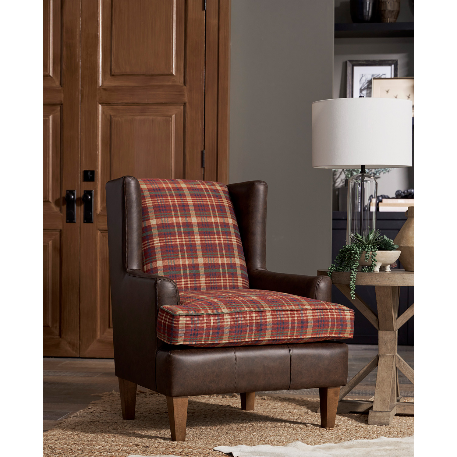 Sterling - Modern Wingback Chair - Espresso - FS2130ELFP FS2130ELFP