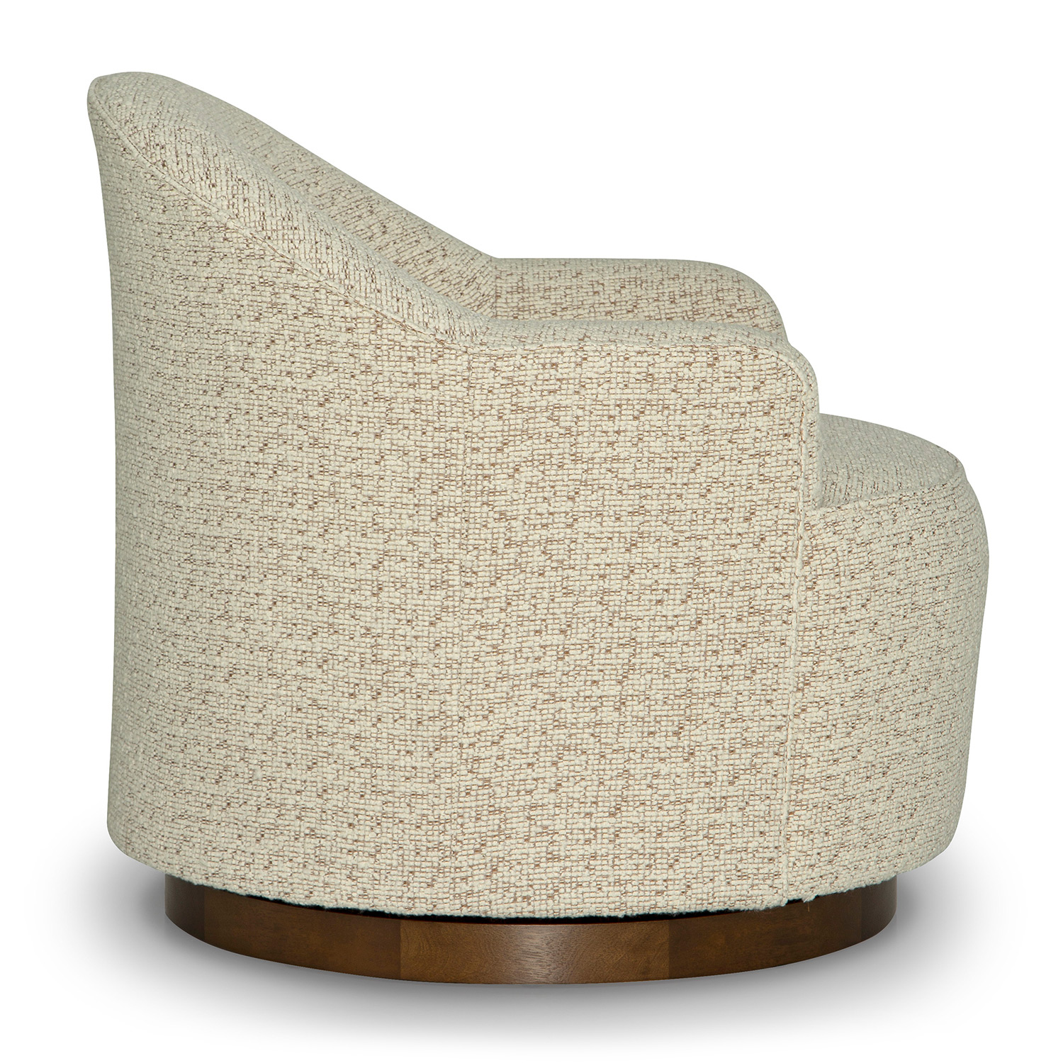 April - Swivel Barrel Chair - Dark Walnut - FS2138DWMF FS2138DWMF