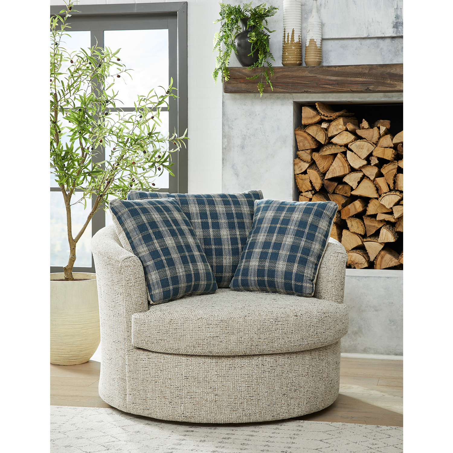 Astro - Oversized Swivel Chair; Curl Up Comfort - FS3048 FS3048
