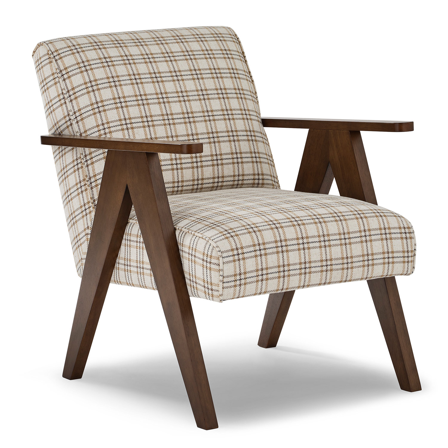 Bayden - Modern Sawhorse Accent Chair - Dark Walnut - FS3180DWP FS3180DWP