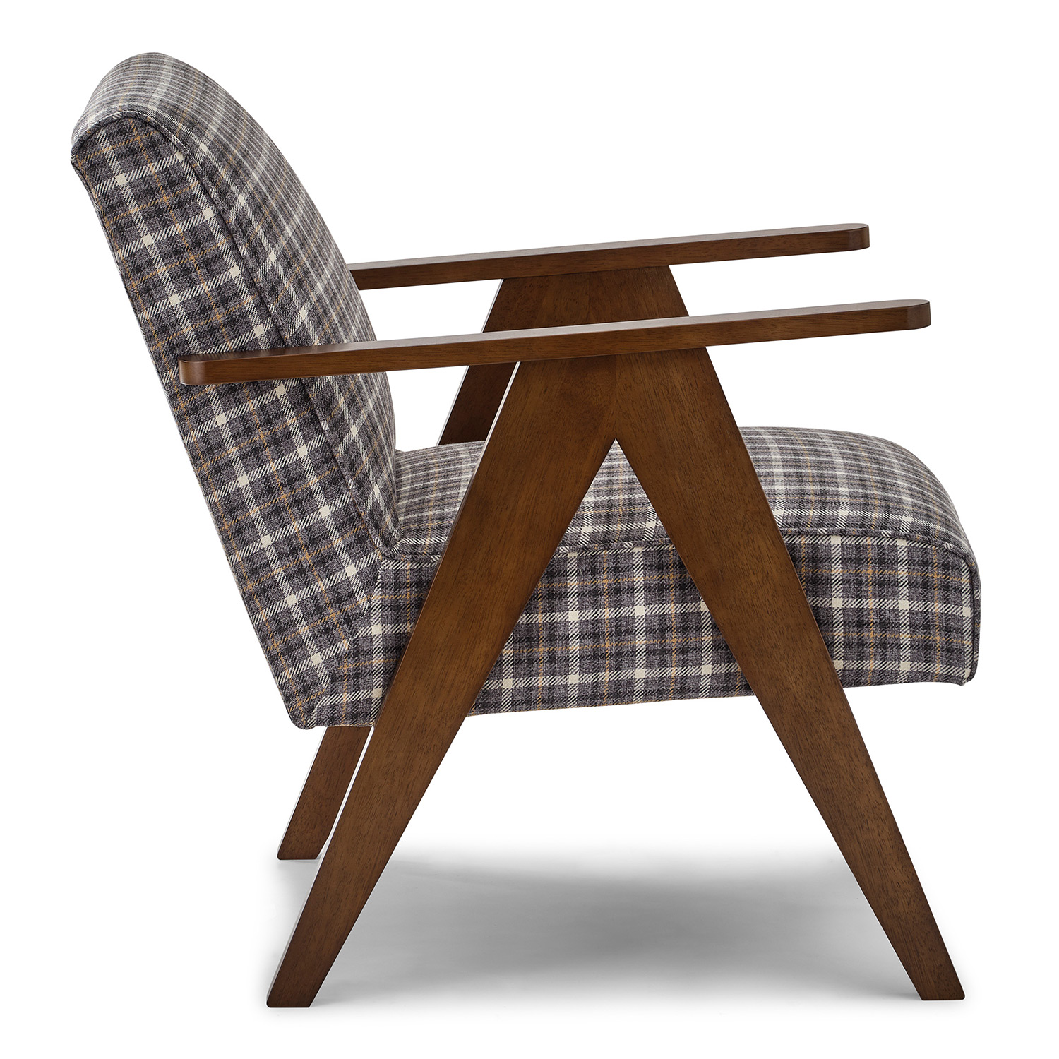 Bayden - Modern Sawhorse Accent Chair - Dark Walnut - FS3180DWP FS3180DWP