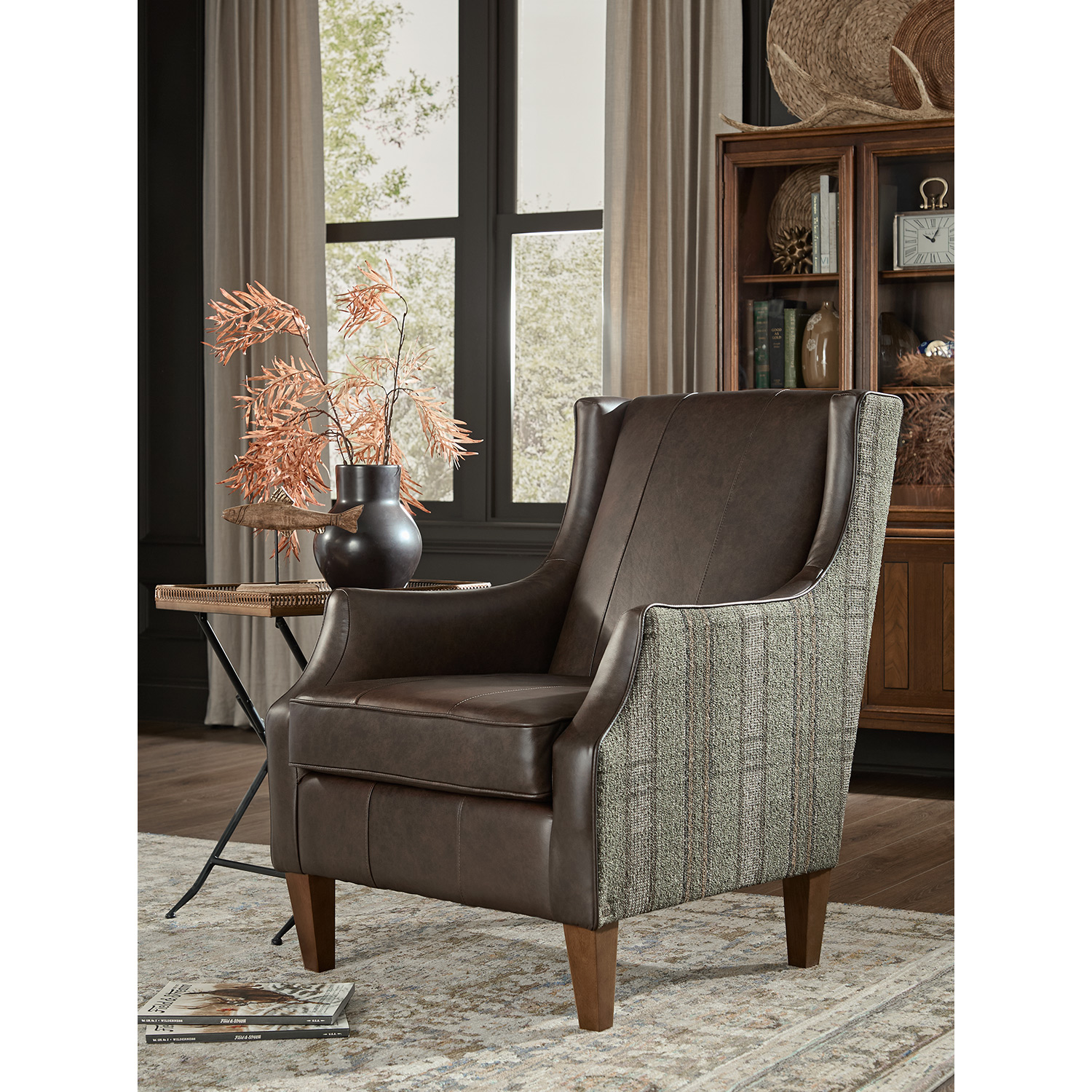 Keatling - Stately Accent Chair - Dark Walnut - FS4130DWLFP FS4130DWLFP