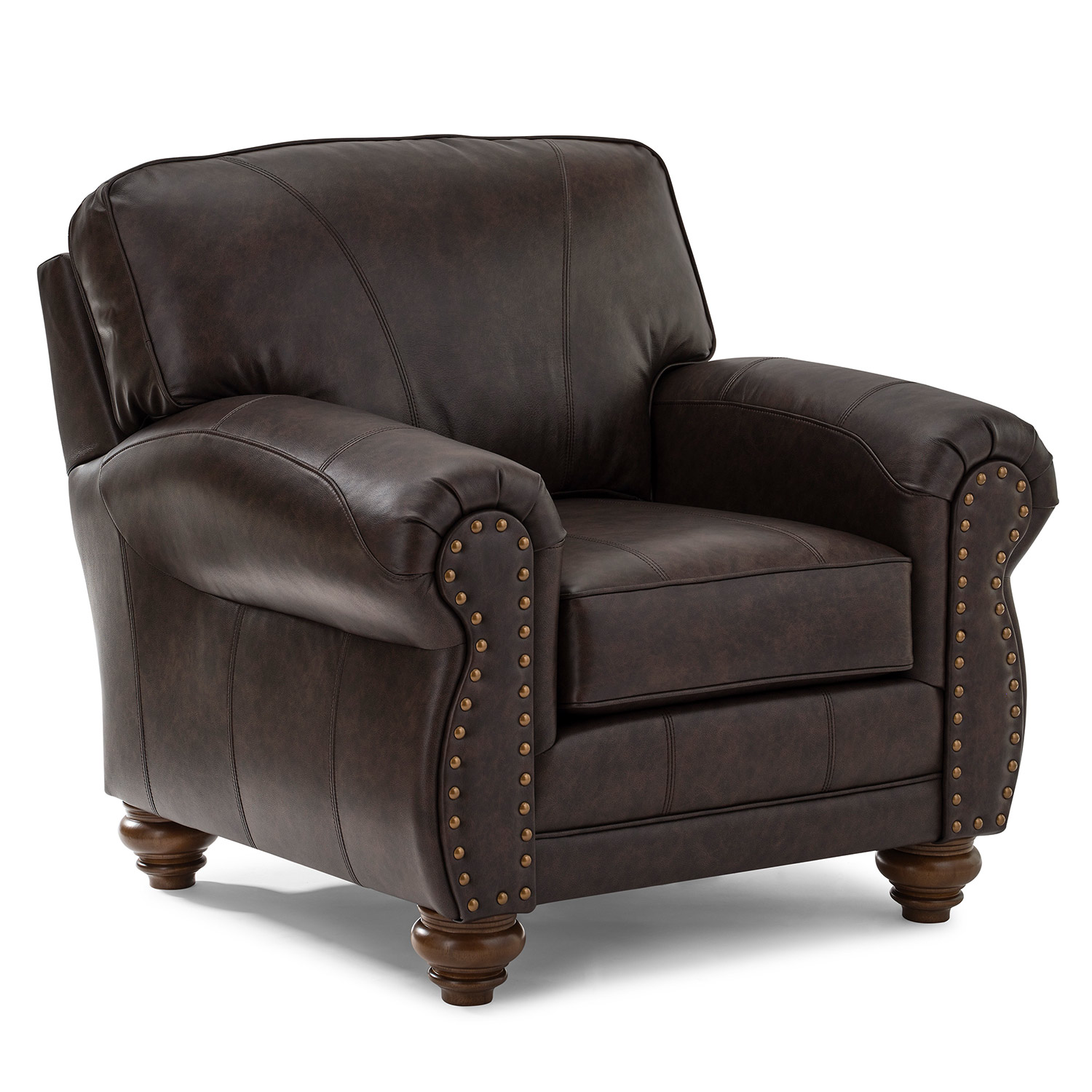 Noble - Leather Club Chair - Dark Walnut - FSC64DWLU FSC64DWLU