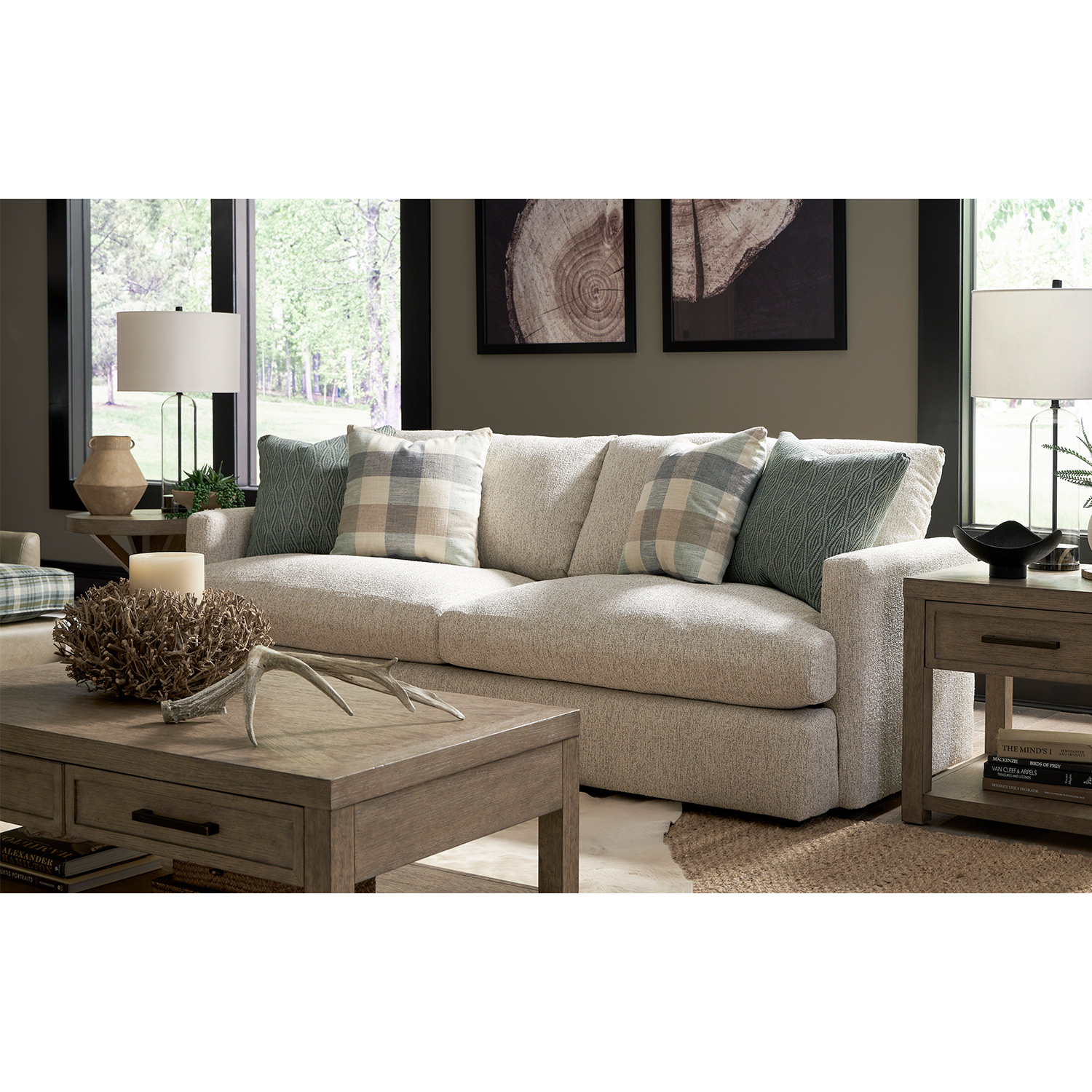 Rumord - Expansive 93" Silhouette Featuring Down-feather Blend Hybrid Cushions - FSS60 FSS60