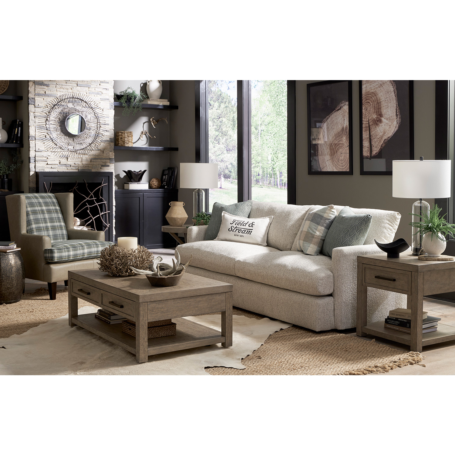 Rumord - Expansive 93" Silhouette Featuring Down-feather Blend Hybrid Cushions - FSS60 FSS60