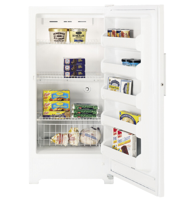 GE 13.7 Cu. Ft. Frost-Free Upright Freezer White FUF14DMRWH Picture 1