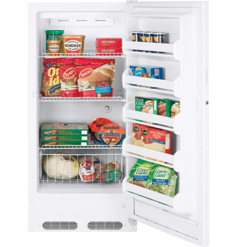 GE 13.7 Cu. Ft. Frost-Free Upright Freezer White FUF14DPRWH Picture 1
