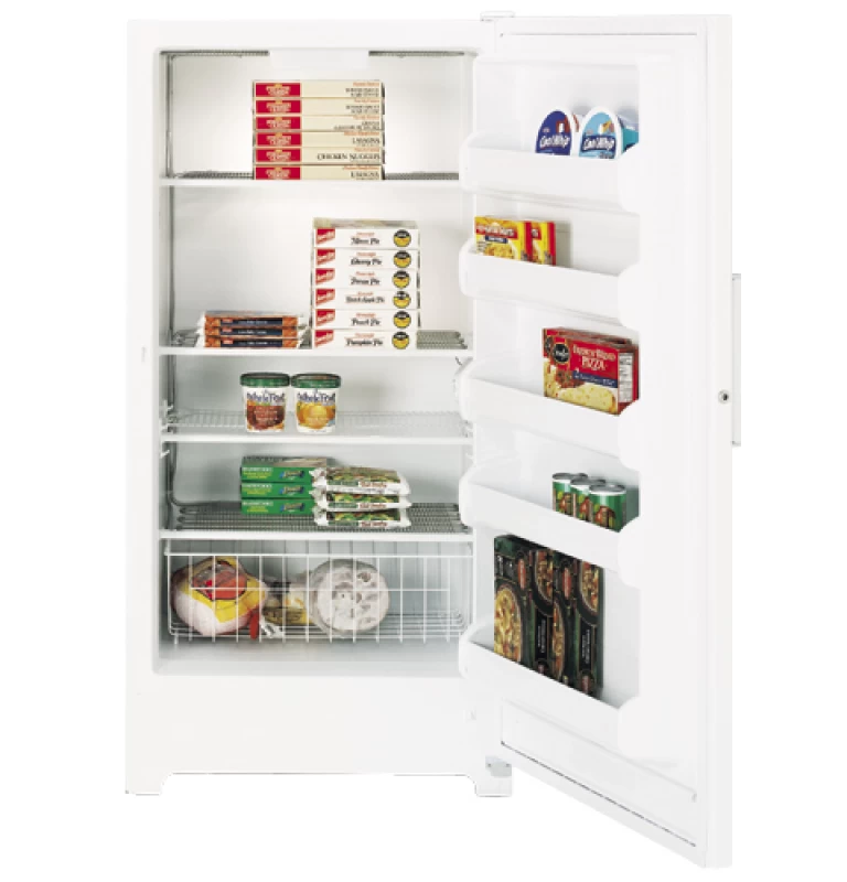 GE 17.1 Cu. Ft. Manual Defrost Upright Freezer White FUM17DMRWH Picture 1