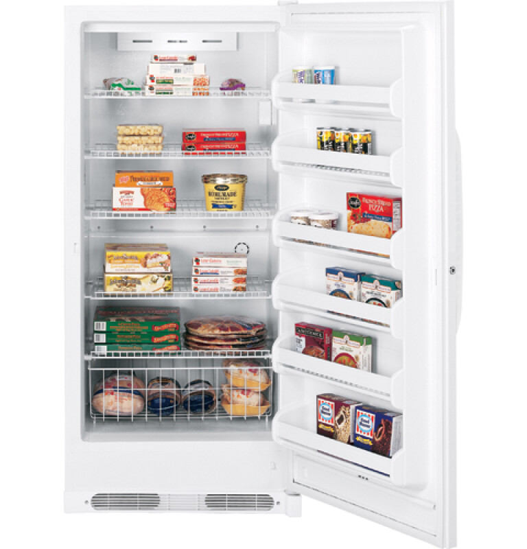 GE 20.6 Cu. Ft. Manual Defrost Upright Freezer White FUM21DTRWH Picture 1