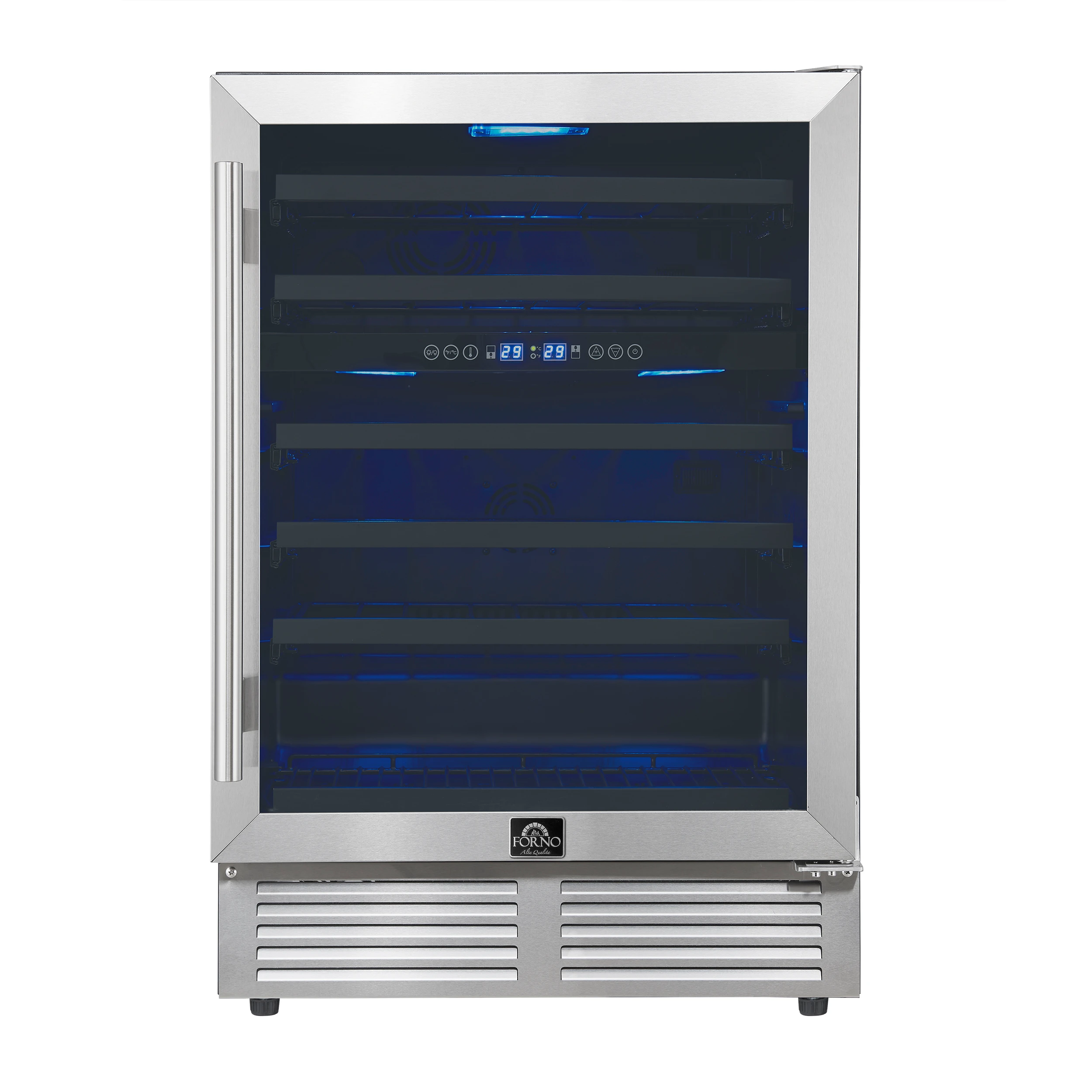 Bacchino 24 Inch Wine Cooler, , with LED Lighting, Triple Glass Door, 51 Bottle Capacity, Built-In or Freestanding FWCDR663424S