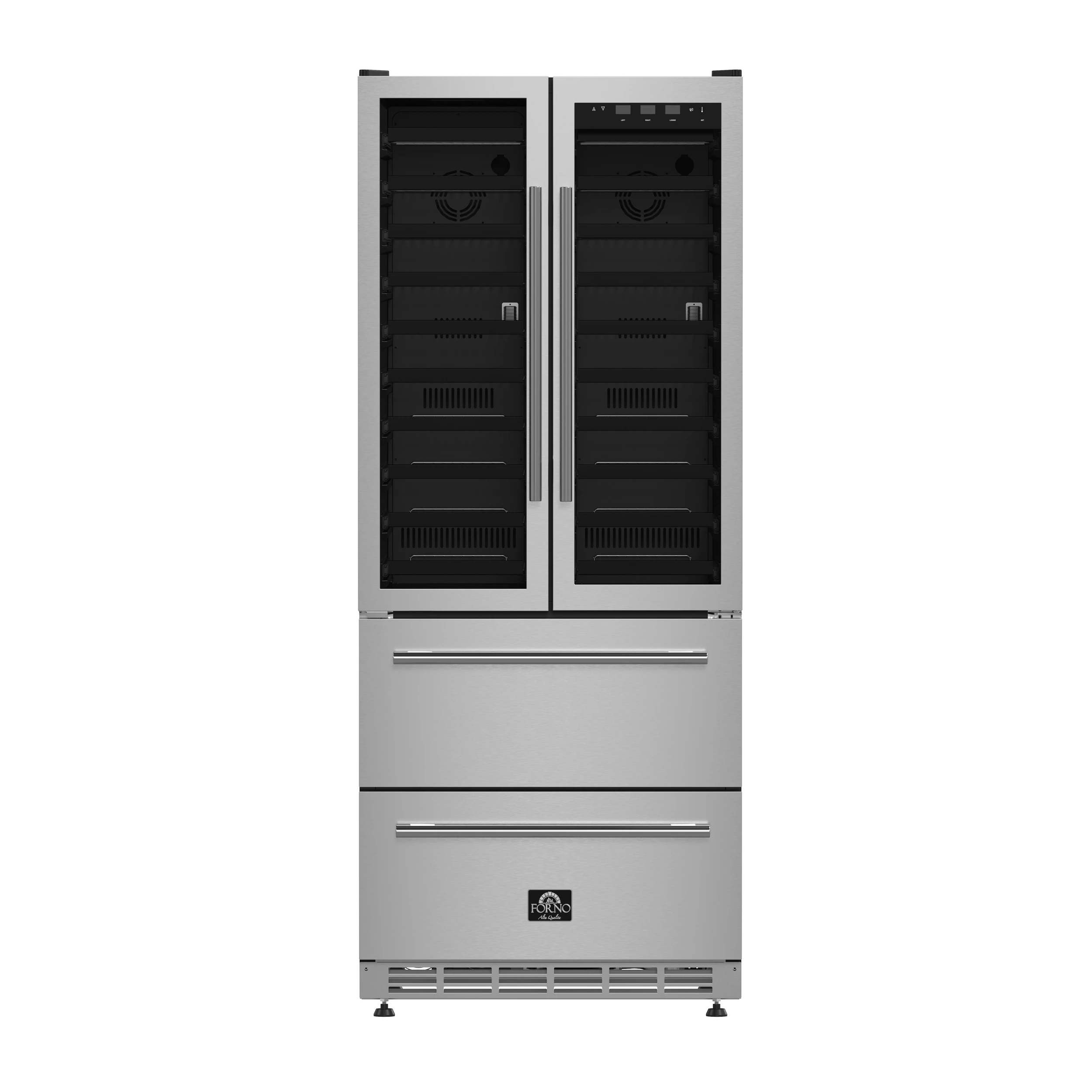 Campania 32-Inch Wine Cooler, , Dual Wine Zones, Two Beverage Drawers, 17.7 cu.ft FWCDR663532S