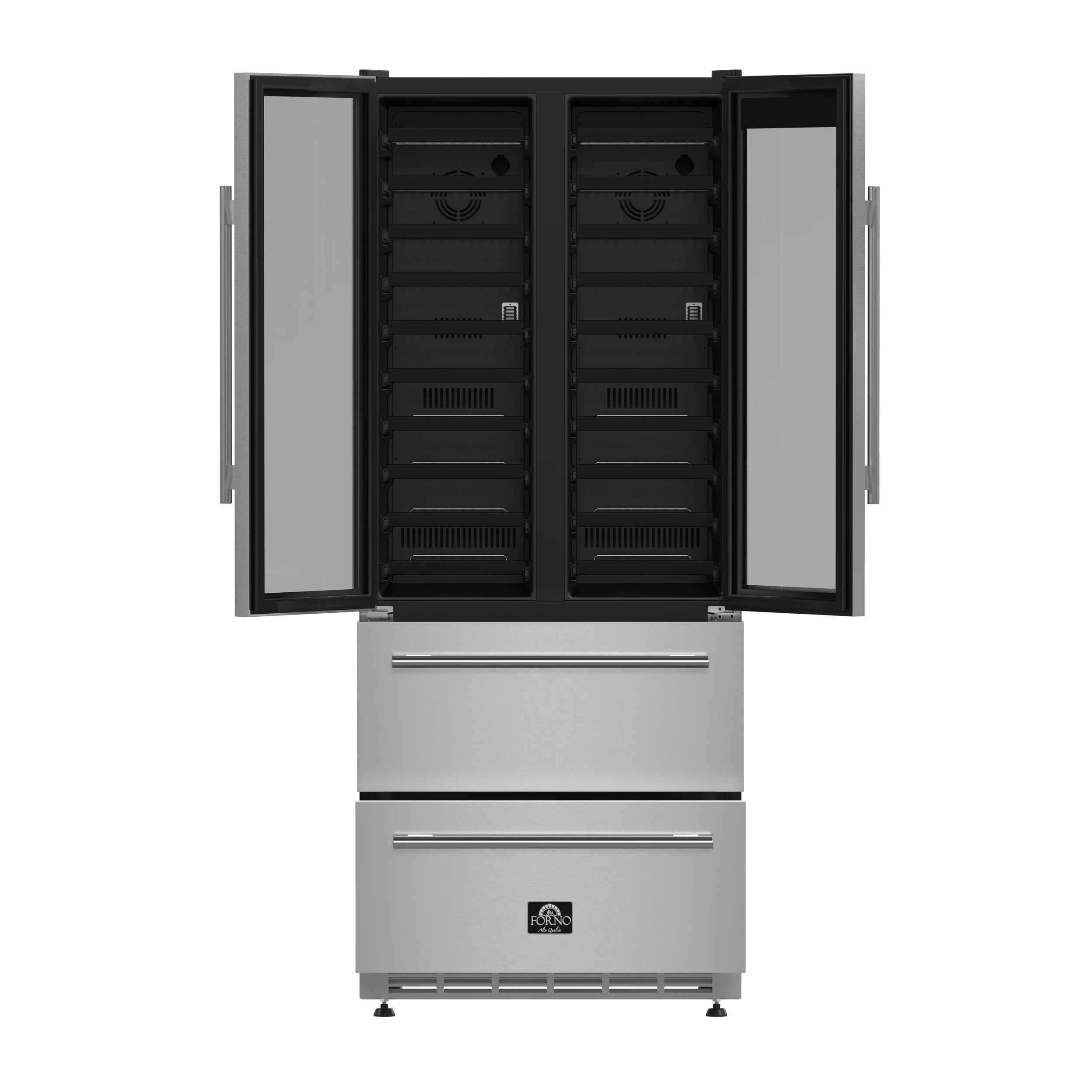 Campania 32-Inch Wine Cooler, , Dual Wine Zones, Two Beverage Drawers, 17.7 cu.ft FWCDR663532S