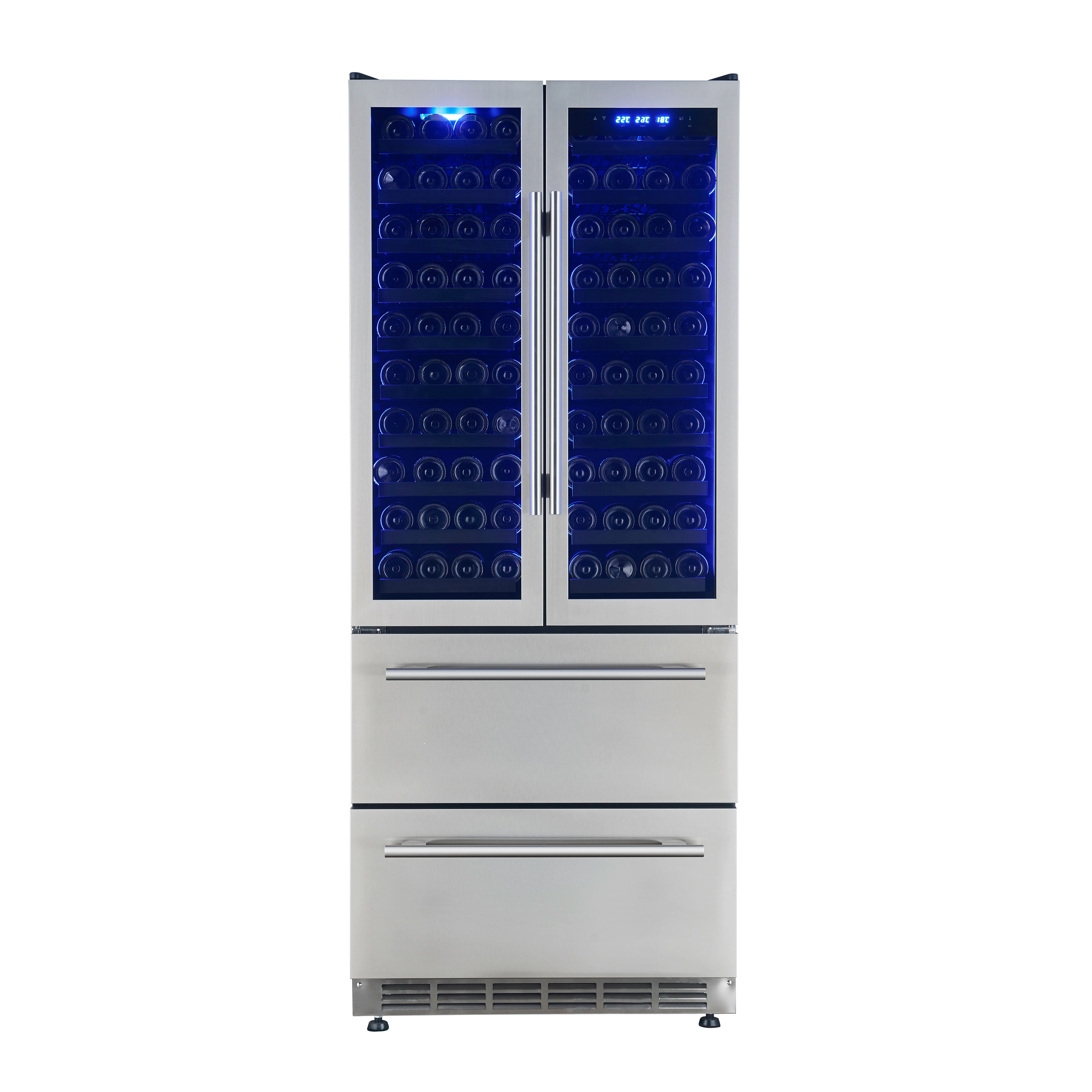 Campania 32-Inch Wine Cooler, , Dual Wine Zones, Two Beverage Drawers, 17.7 cu.ft FWCDR663532S