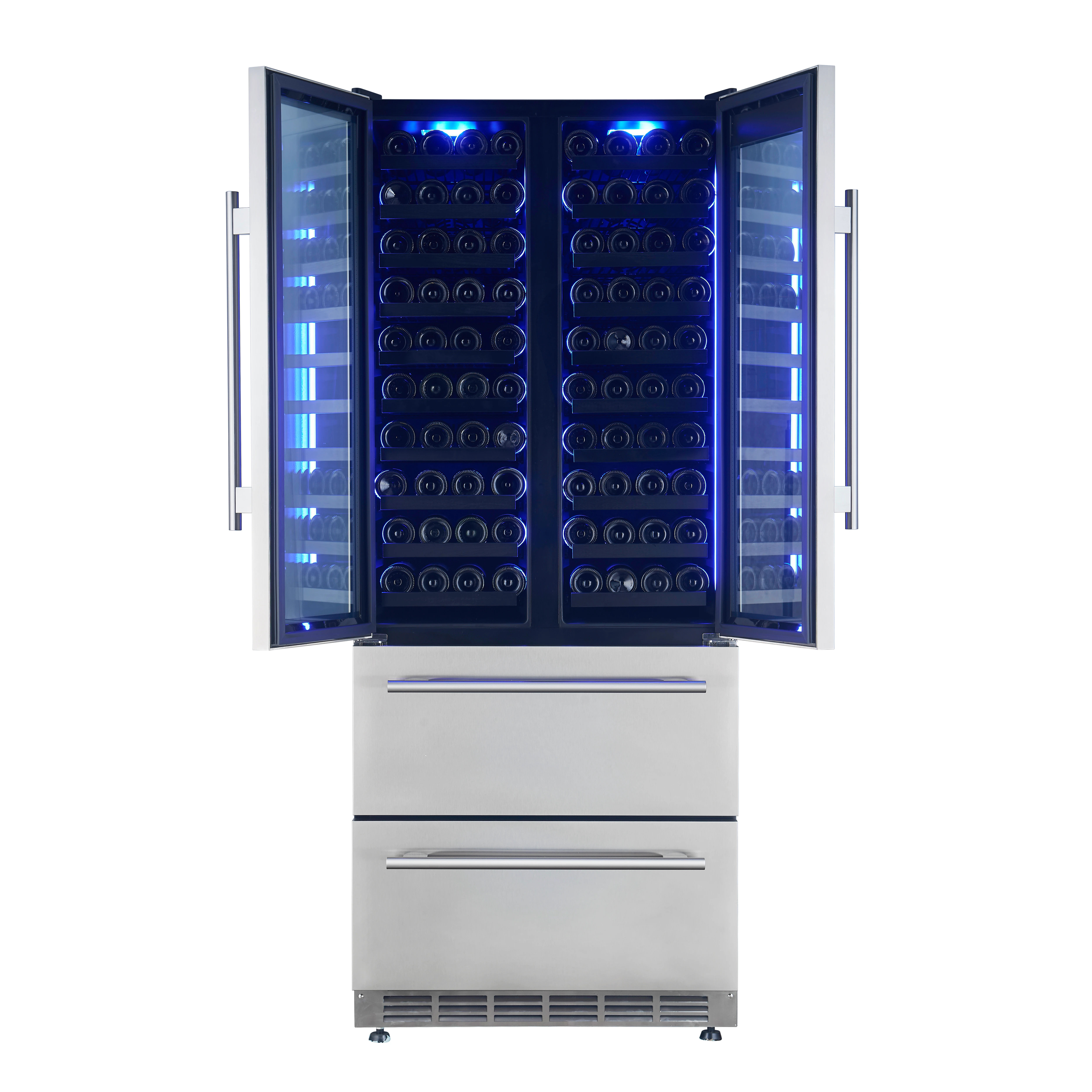 Campania 32-Inch Wine Cooler, , Dual Wine Zones, Two Beverage Drawers, 17.7 cu.ft FWCDR663532S