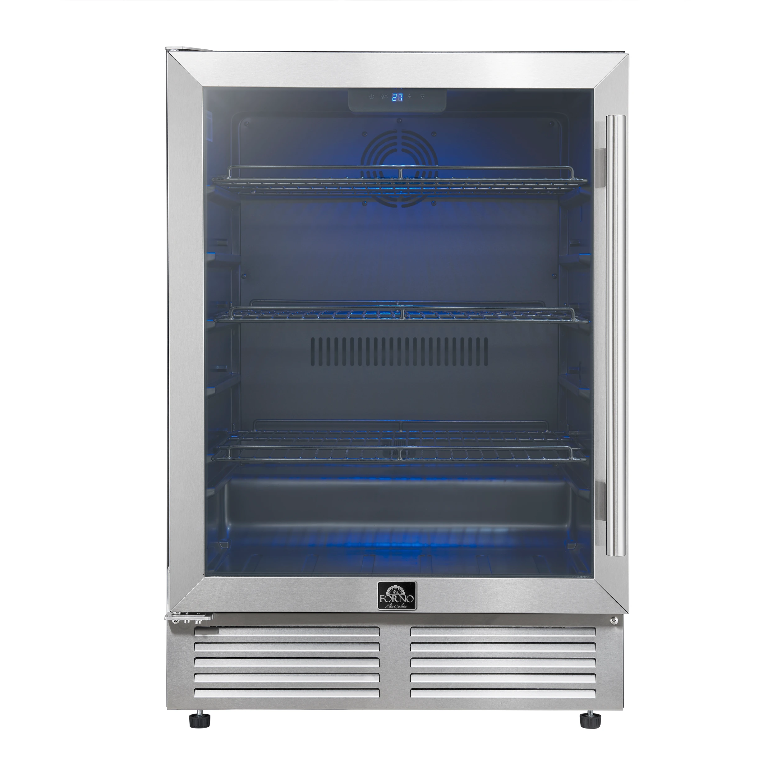 Frescolino 24 Inch Beverage Cooler, , with LED Lighting, Triple Glass Door, 188 Can Capacity, Built-In or Freestanding FWCDR666524S