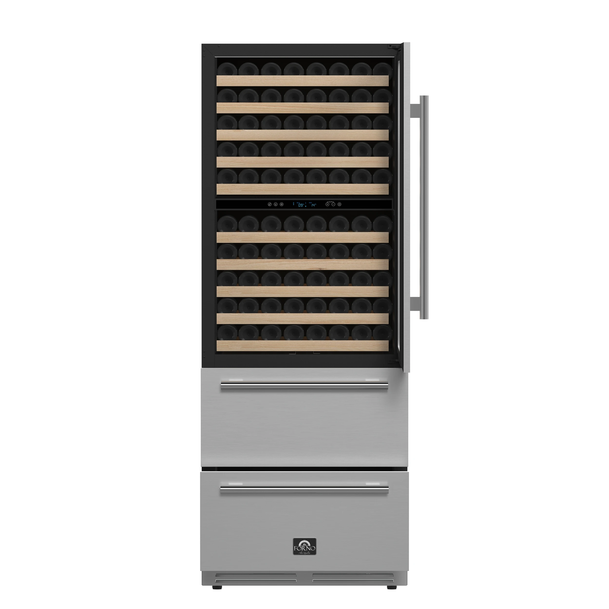 Celano 30-Inch Dual Zone Wine Cooler and Beverage Cooler, 21.3 cu.ft, FWCDR669730S