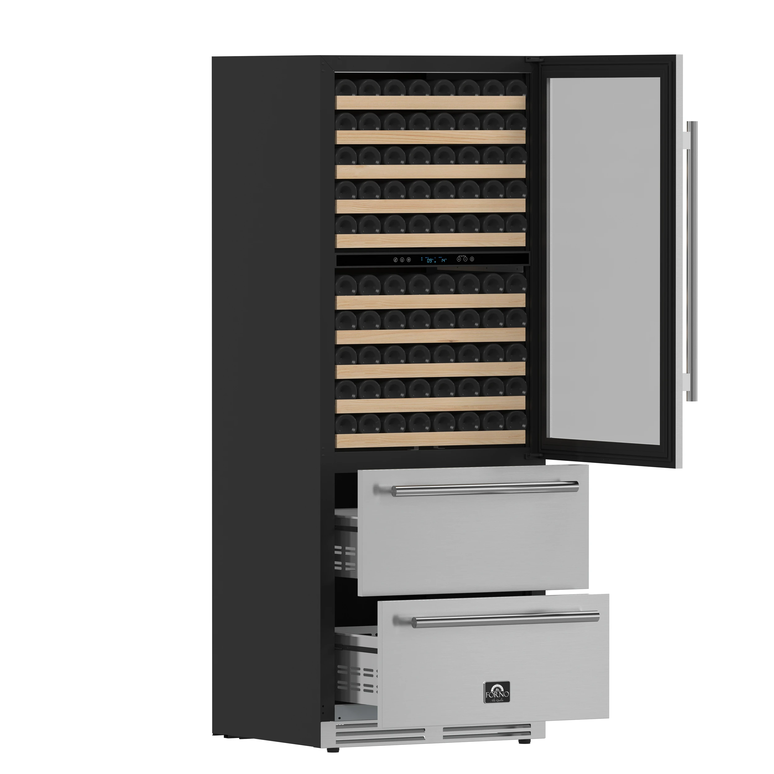 Celano 30-Inch Dual Zone Wine Cooler and Beverage Cooler, 21.3 cu.ft, FWCDR669730S