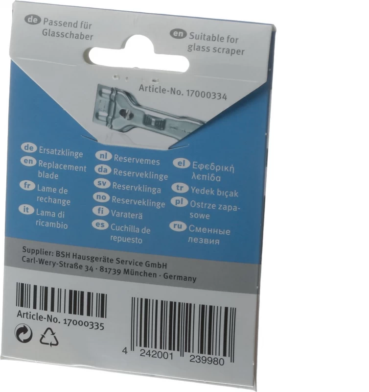 Replacement Blades (For Scraper 17000334) 17000335 FORSCRAPER17000334
