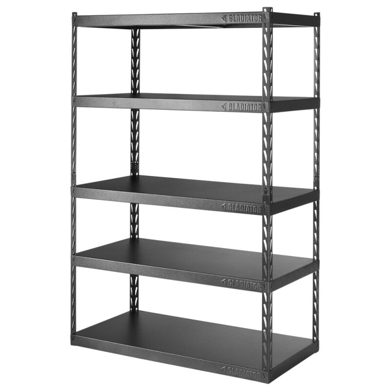 Gladiator 48" Wide EZ Connect Rack with Five 24" Deep Shelves Hammered Granite GARK485XGG Picture 1