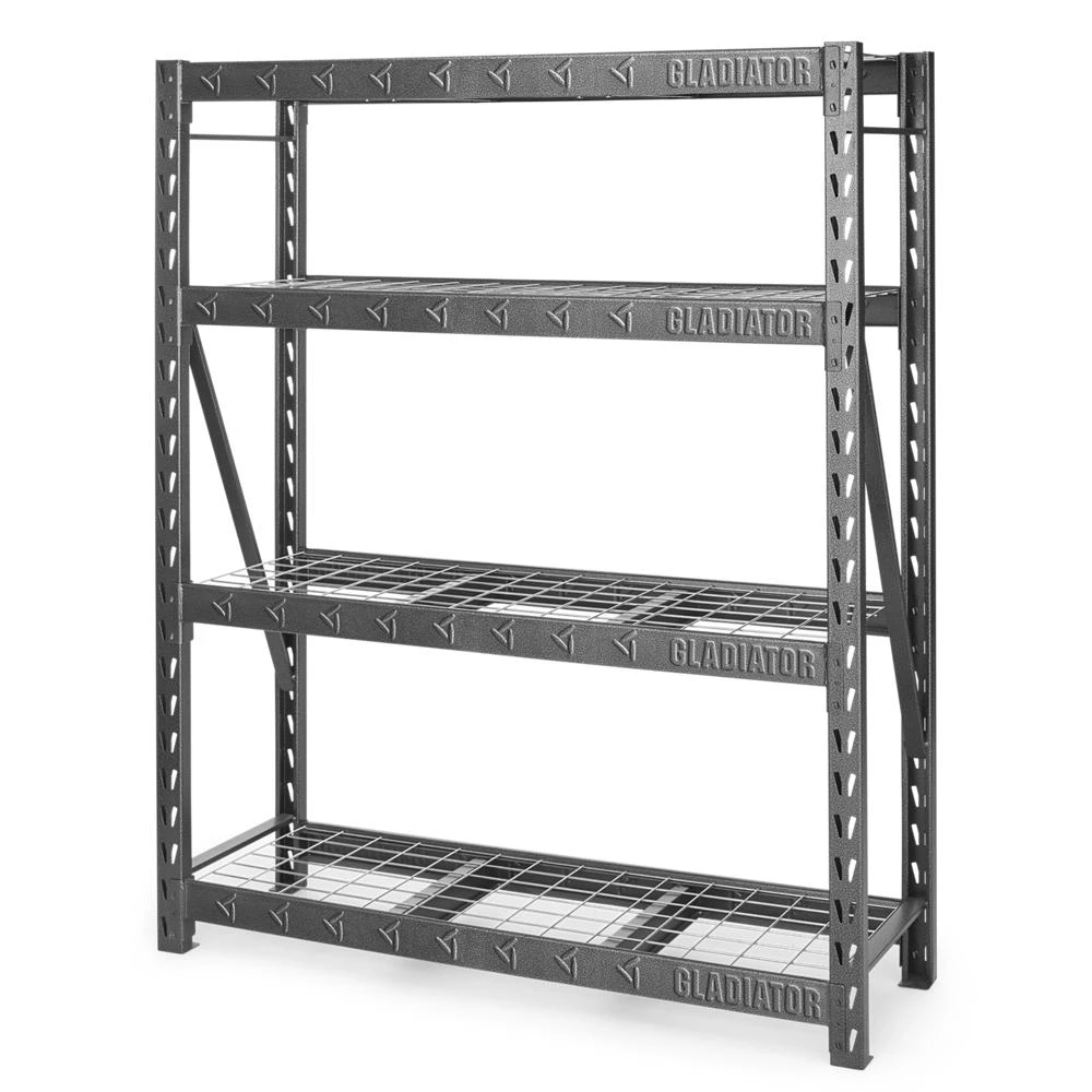 60" Wide Heavy Duty Rack with Four 18" Deep Shelves GARS604TEG