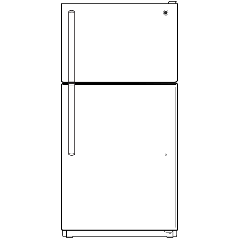 17.5 Cu. Ft. Top-Freezer Refrigerator with Autofill Pitcher GAS18PGJWW