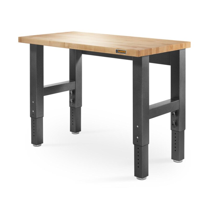 Gladiator 4' Adjustable Height Hardwood Workbench Hammered Granite GAWB04HWEG Picture 1
