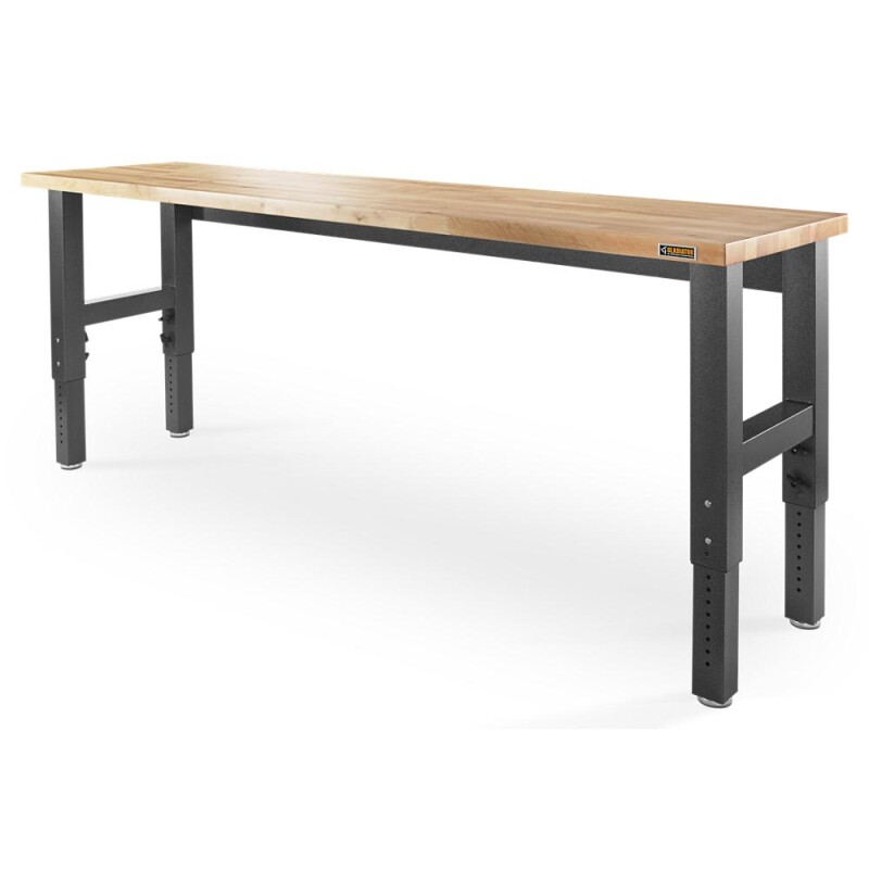 Gladiator 8' Adjustable Height Hardwood Workbench Hammered Granite GAWB08HWEG Picture 1