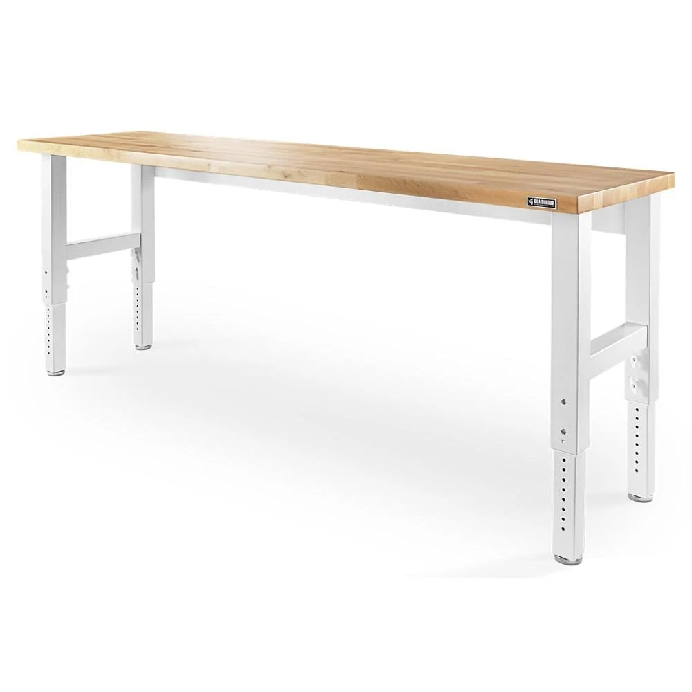 8' Adjustable Height Hardwood Workbench GAWB08HWGW