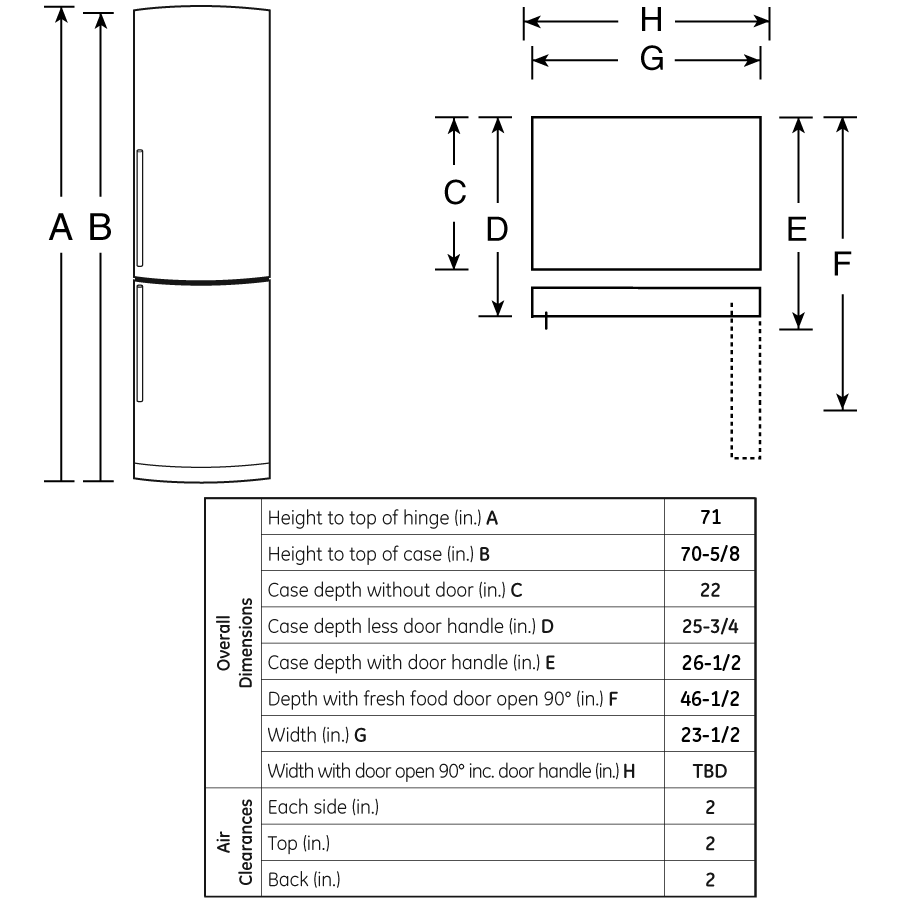 11.6 Cu. Ft. Bottom-Freezer Refrigerator GBC12IAXLSS, product image 4 of 4